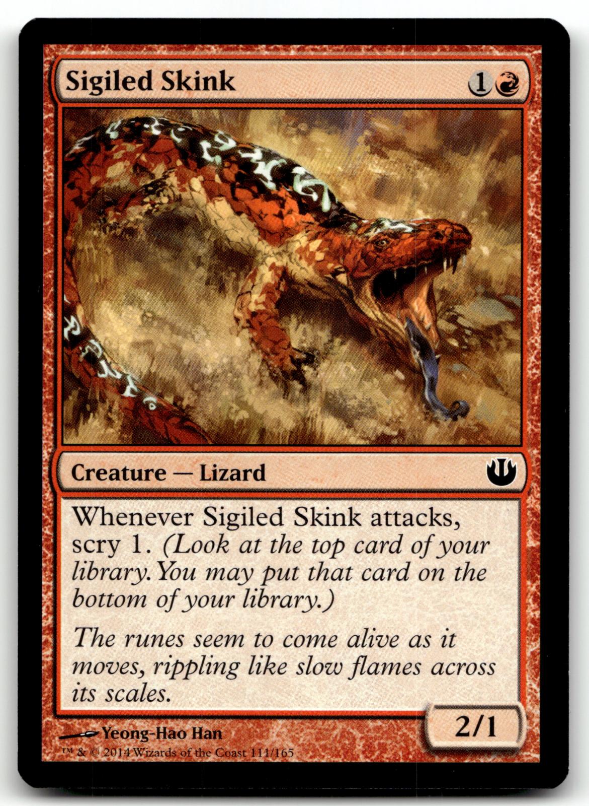 Sigiled Skink 111 Common Journey Into Nyx Magic: The Gathering Near Mint