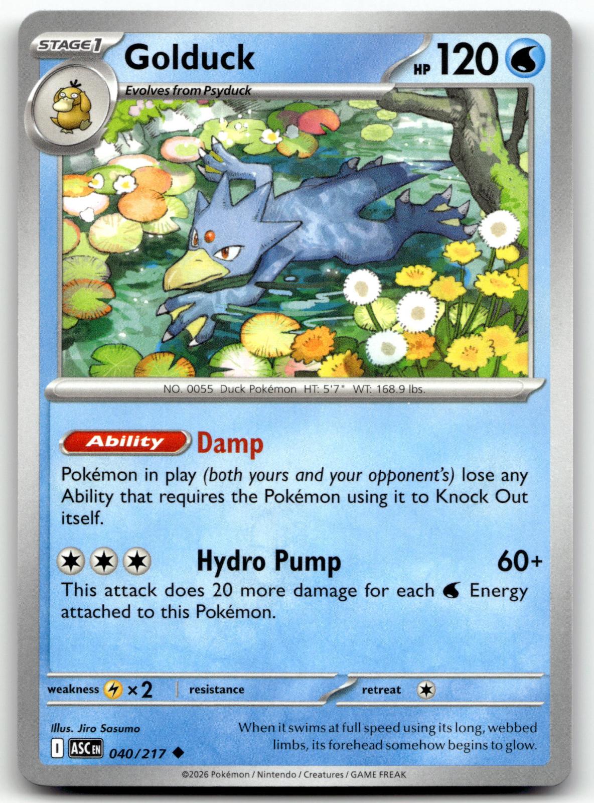 Golduck 040/217 Uncommon Ascended Heroes Pokemon Near Mint