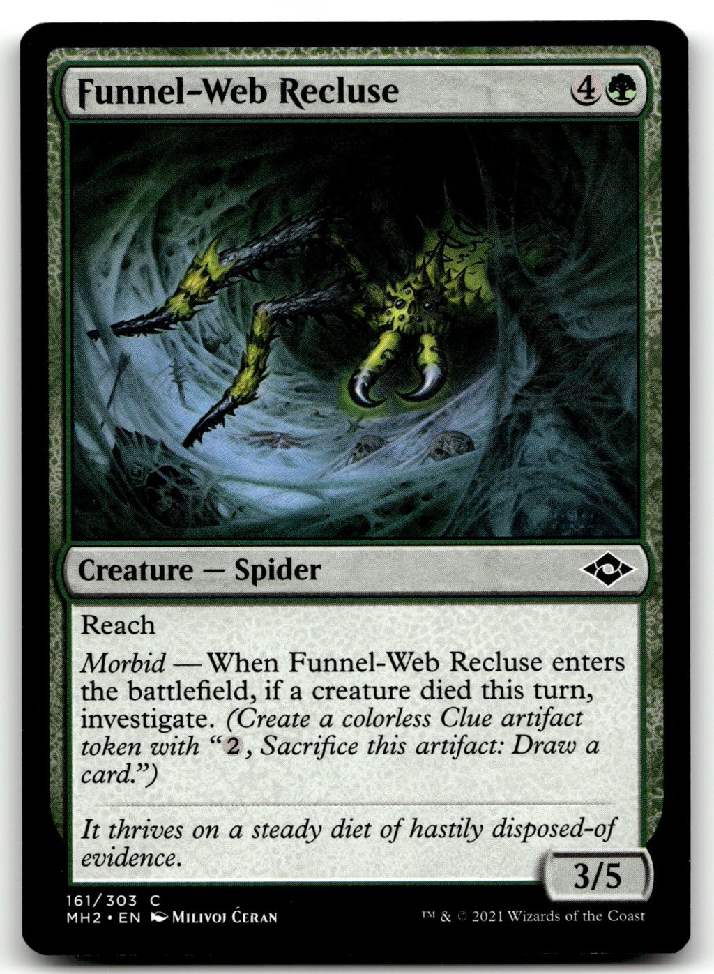 Funnel-Web Recluse 161 Common Modern Horizons 2 Magic: The Gathering Near Mint