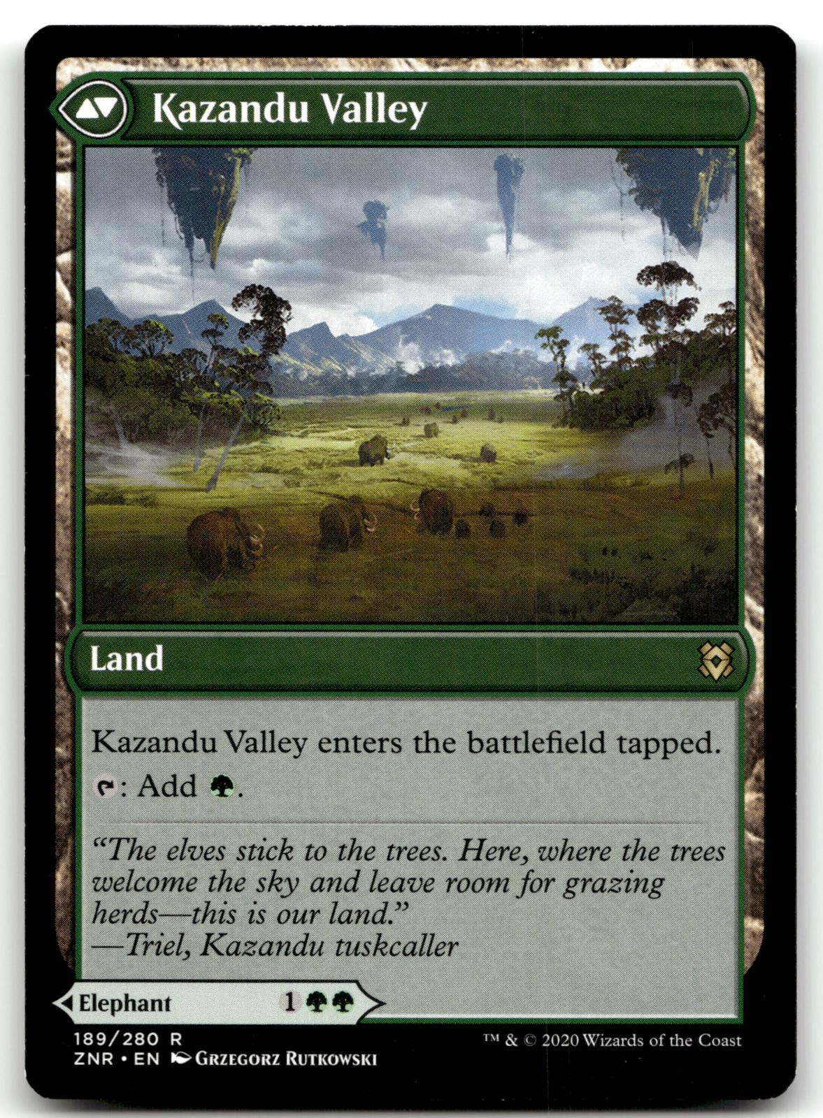 Kazandu Mammoth 189 Rare Zendikar Rising Magic: The Gathering Near Mint