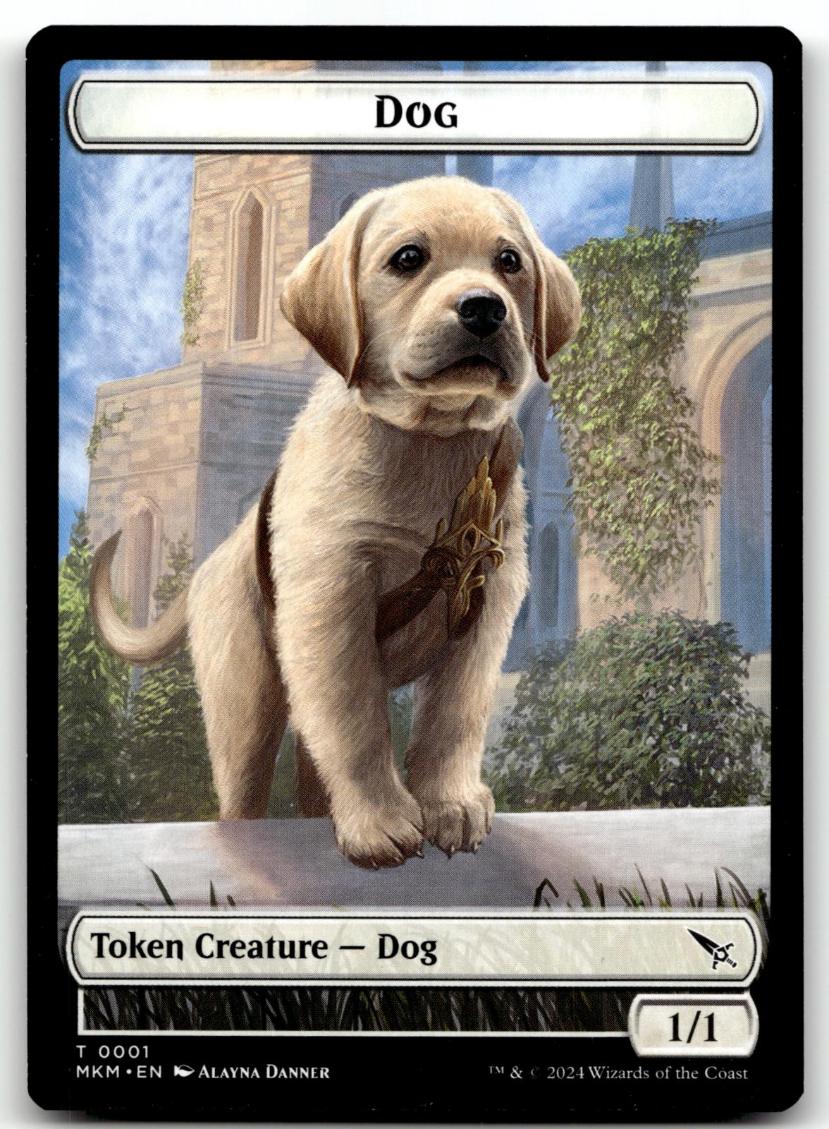 Dog Token 1 Token Murders at Karlov Manor Magic: The Gathering Near Mint