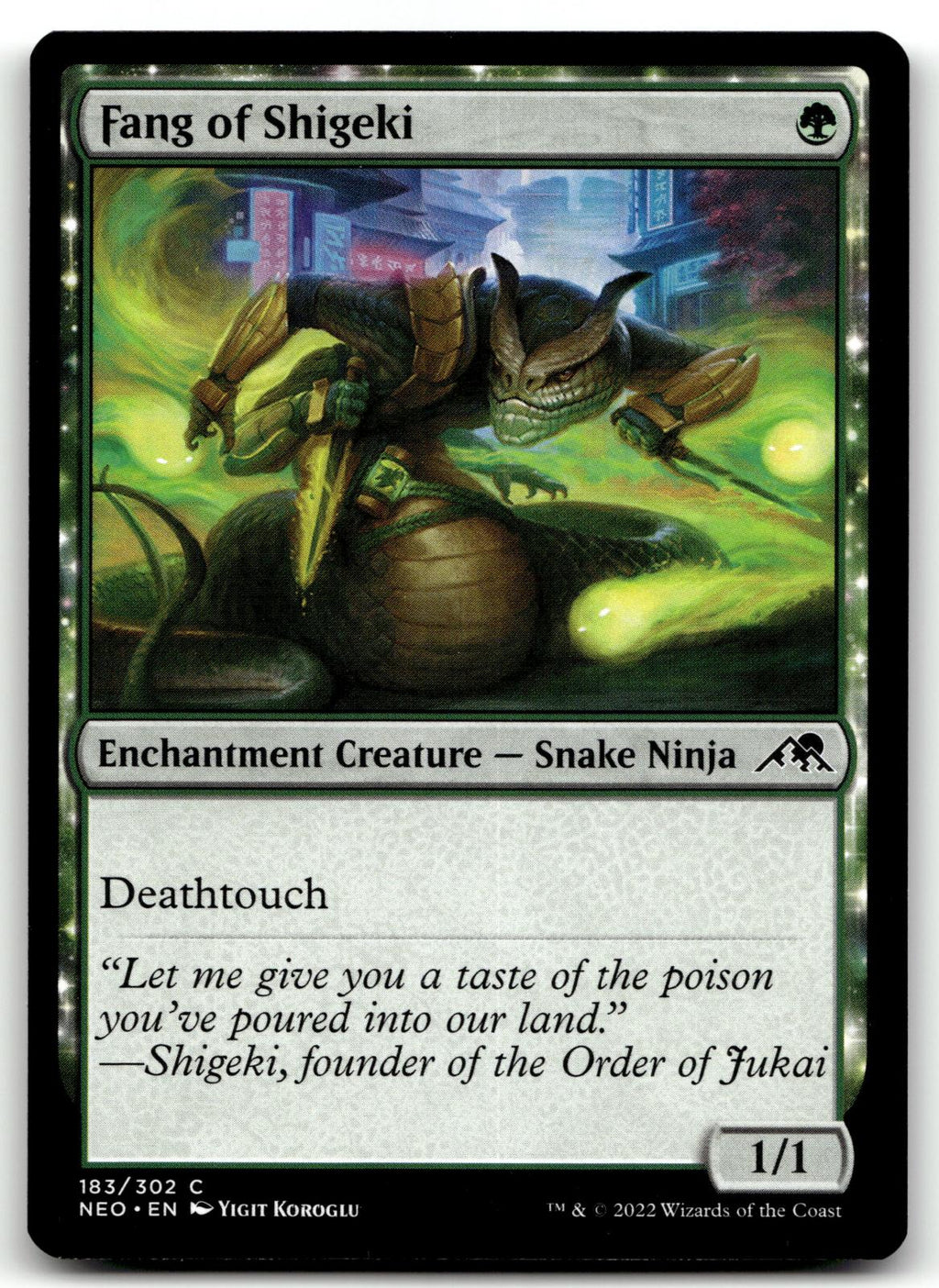 Fang of Shigeki 183 Common Kamigawa: Neon Dynasty Magic: The Gathering Near Mint