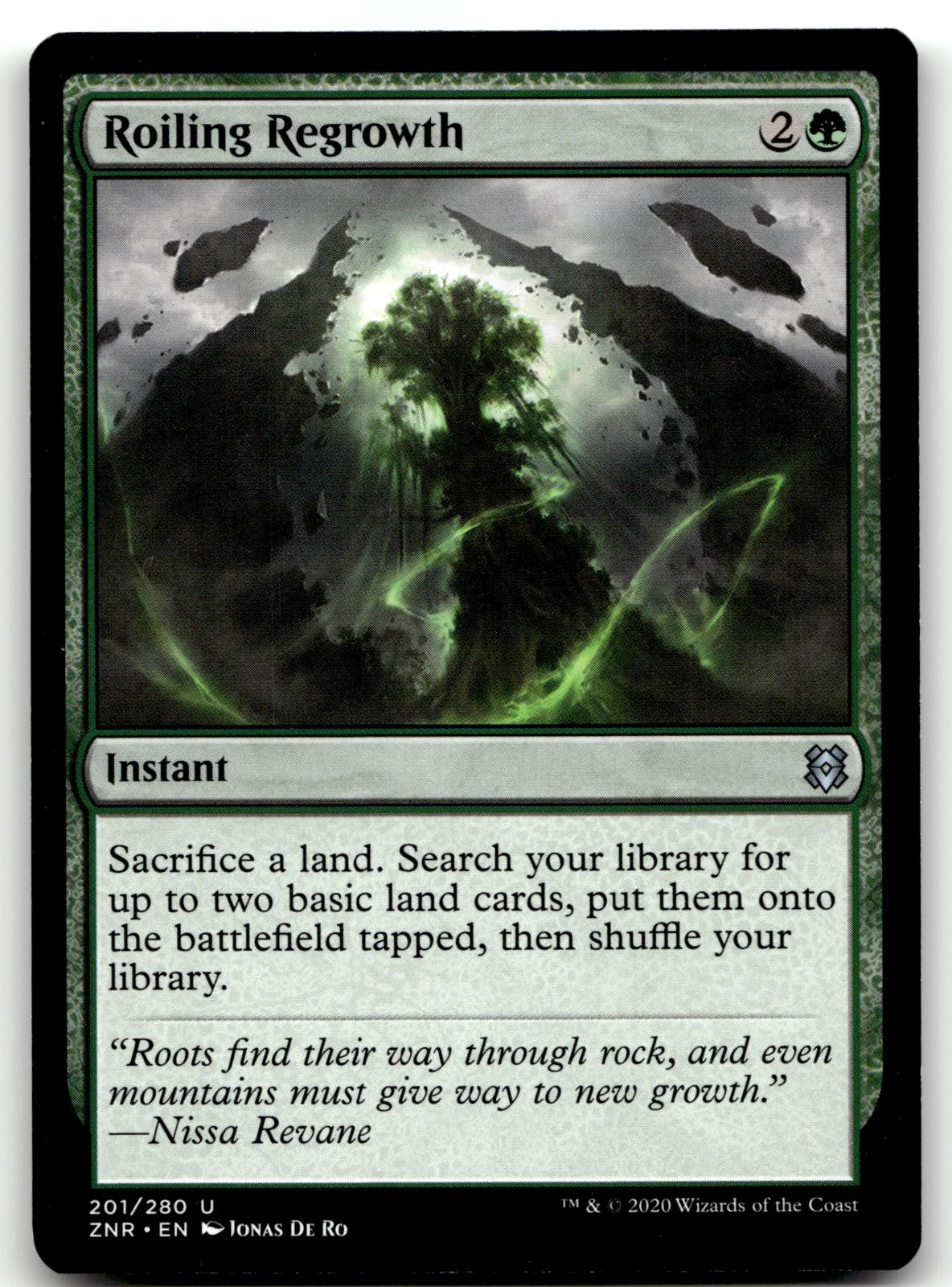 Roiling Regrowth 201 Uncommon Zendikar Rising Magic: The Gathering Near Mint