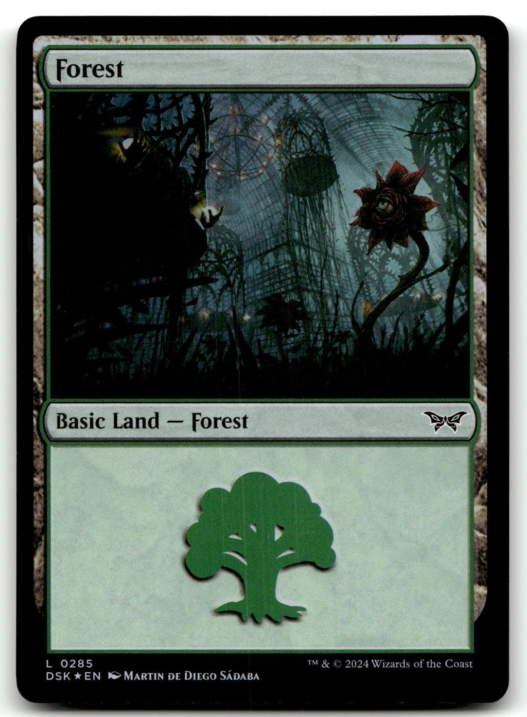 Forest (0285) 285 Land Duskmourn: House of Horror Magic: The Gathering Foil NM