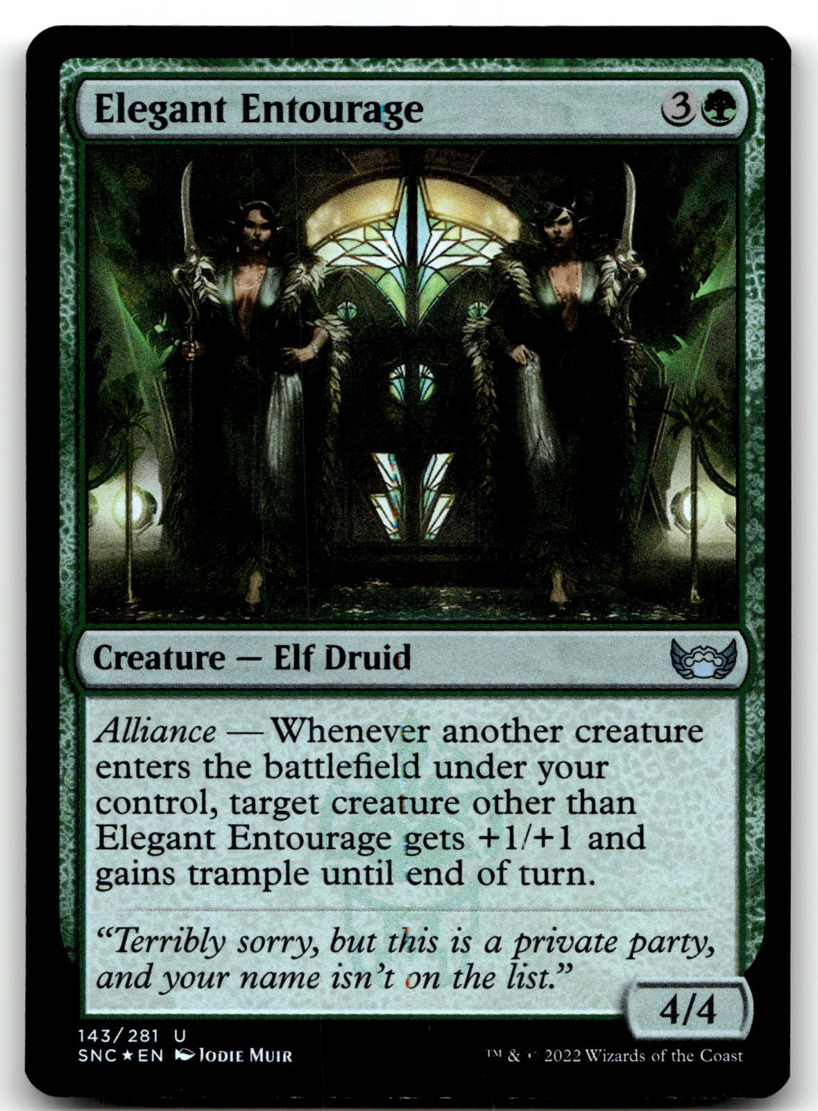 Elegant Entourage 143 Streets of New Capenna Magic: The Gathering Foil NM