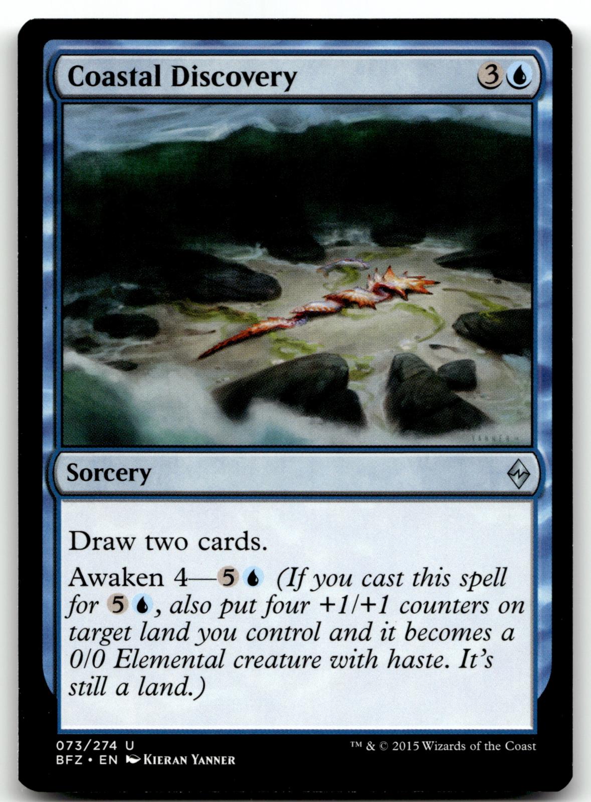 Coastal Discovery 73 Uncommon Battle for Zendikar Magic: The Gathering Near Mint
