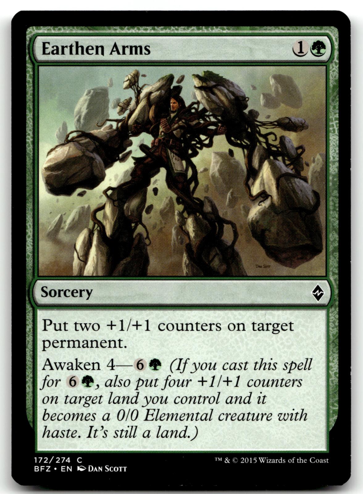 Earthen Arms 172 Common Battle for Zendikar Magic: The Gathering Near Mint