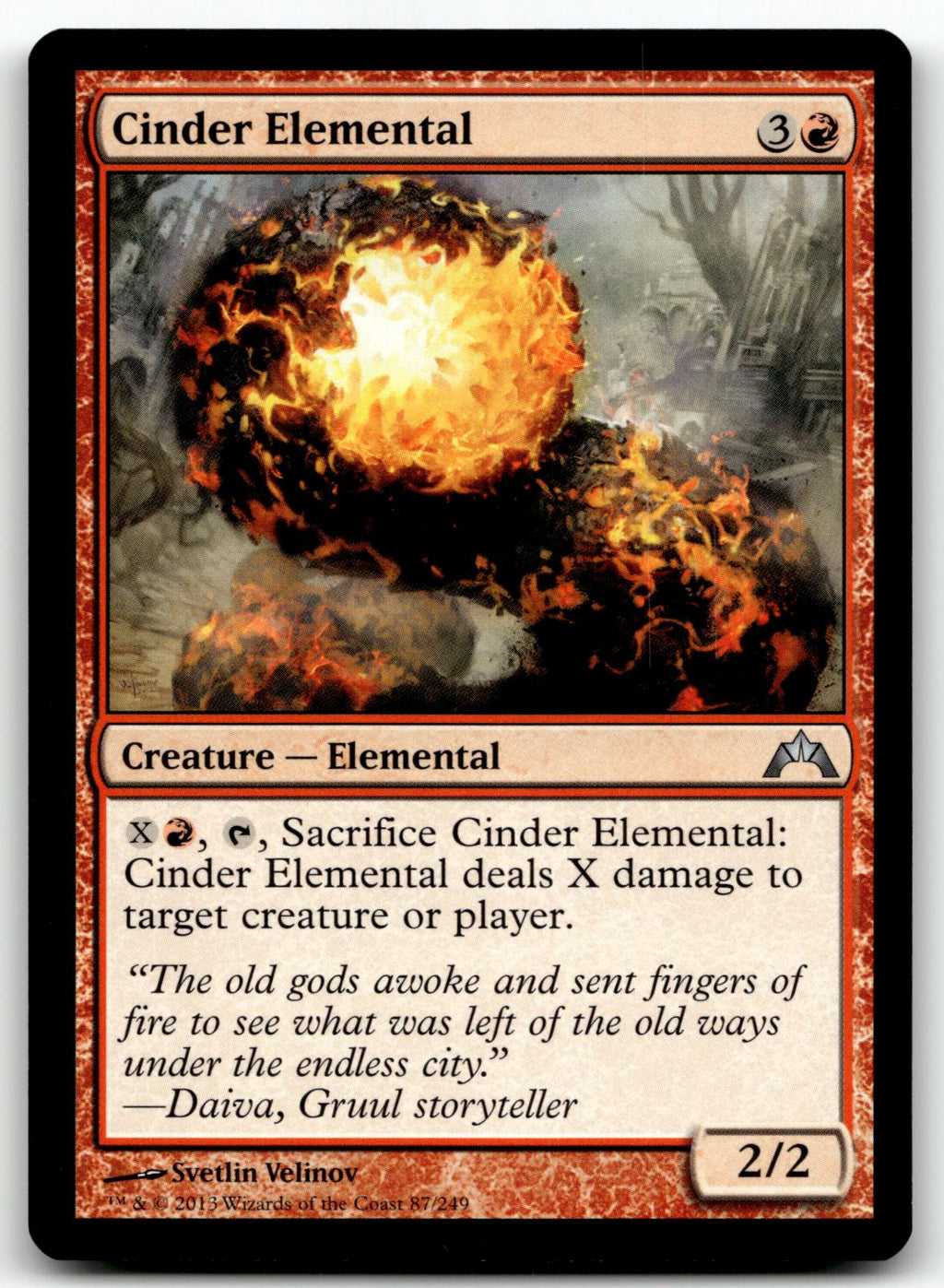 Cinder Elemental 87 Uncommon Gatecrash Magic: The Gathering Near Mint