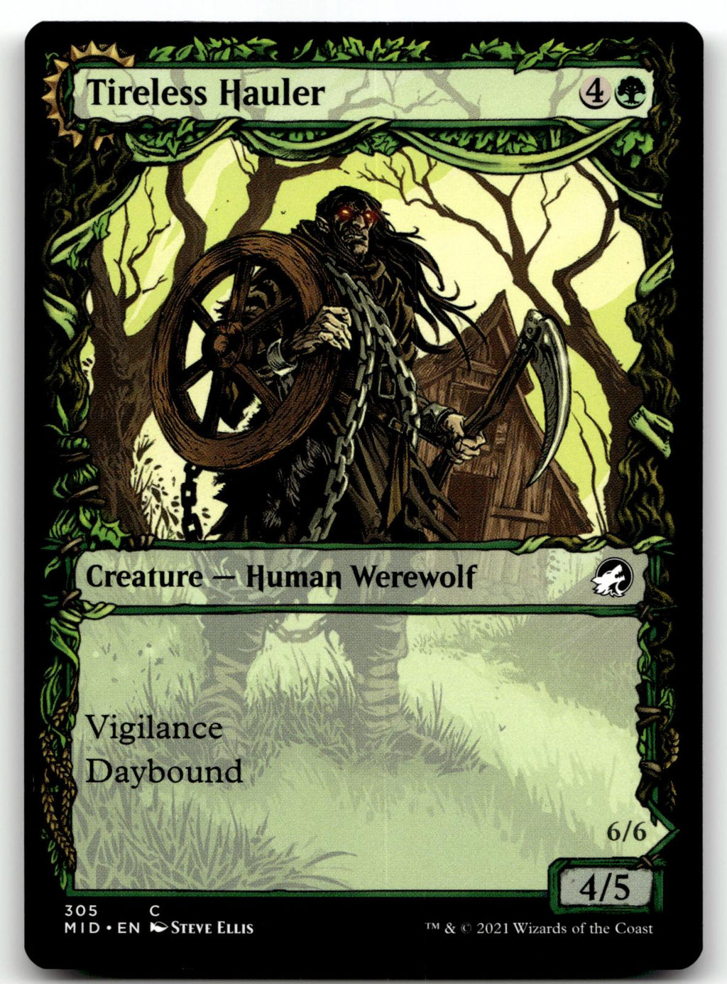 Tireless Hauler (Showcase) 305 Innistrad: Midnight Hunt Magic: The Gathering NM