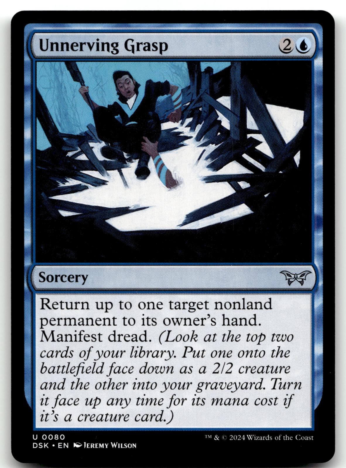 Unnerving Grasp 80 Uncommon Duskmourn: House of Horror Magic: The Gathering NM