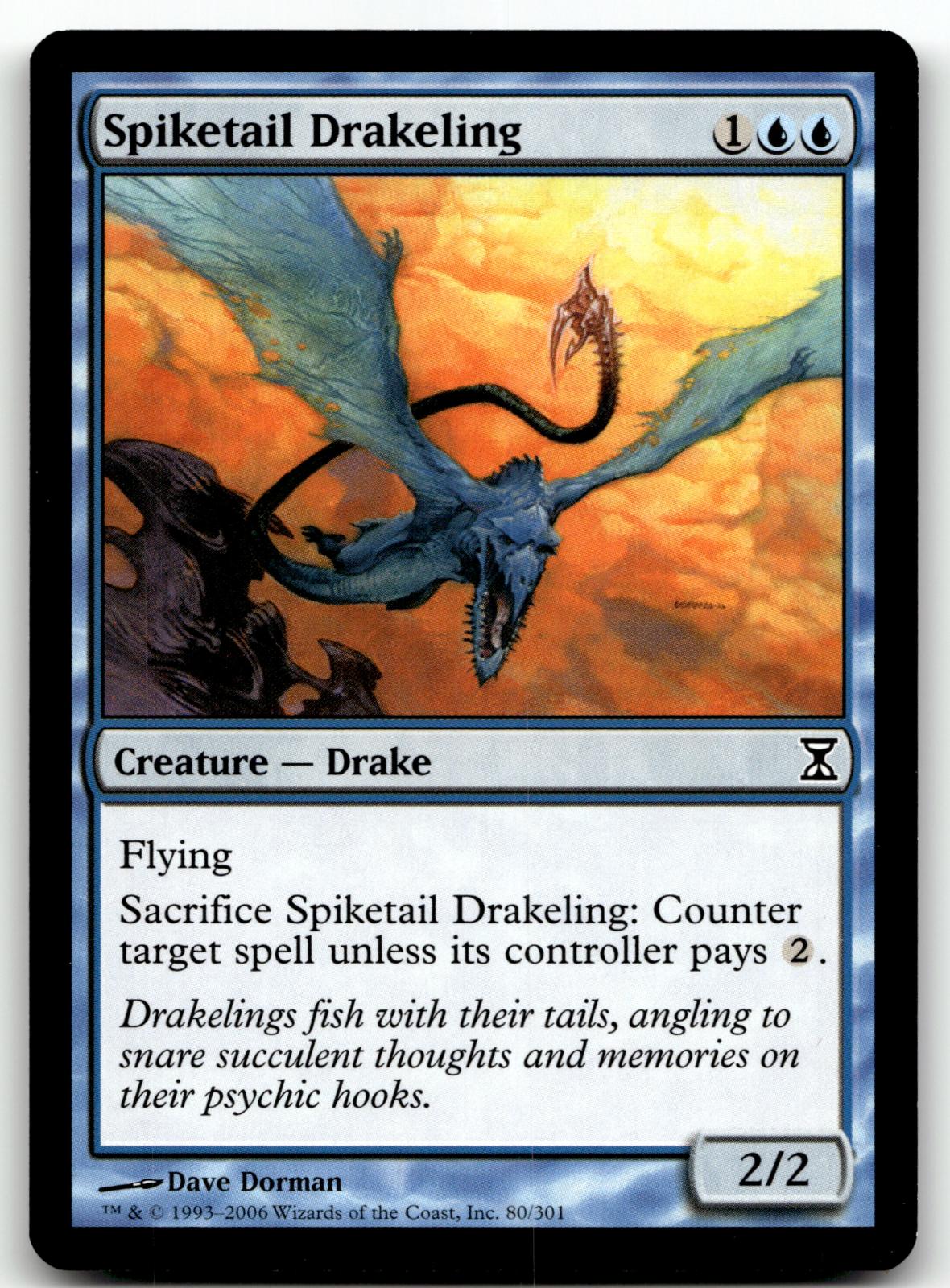 Spiketail Drakeling 80 Common Time Spiral Magic: The Gathering Near Mint