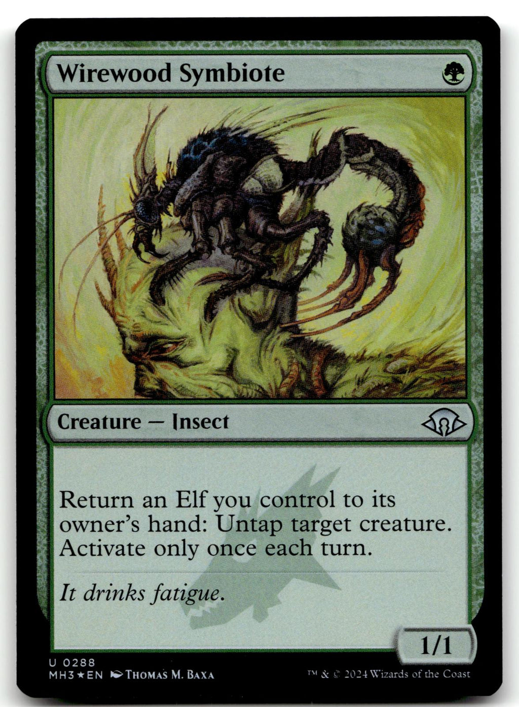 Wirewood Symbiote 288 Uncommon Modern Horizons 3 Magic: The Gathering Foil NM