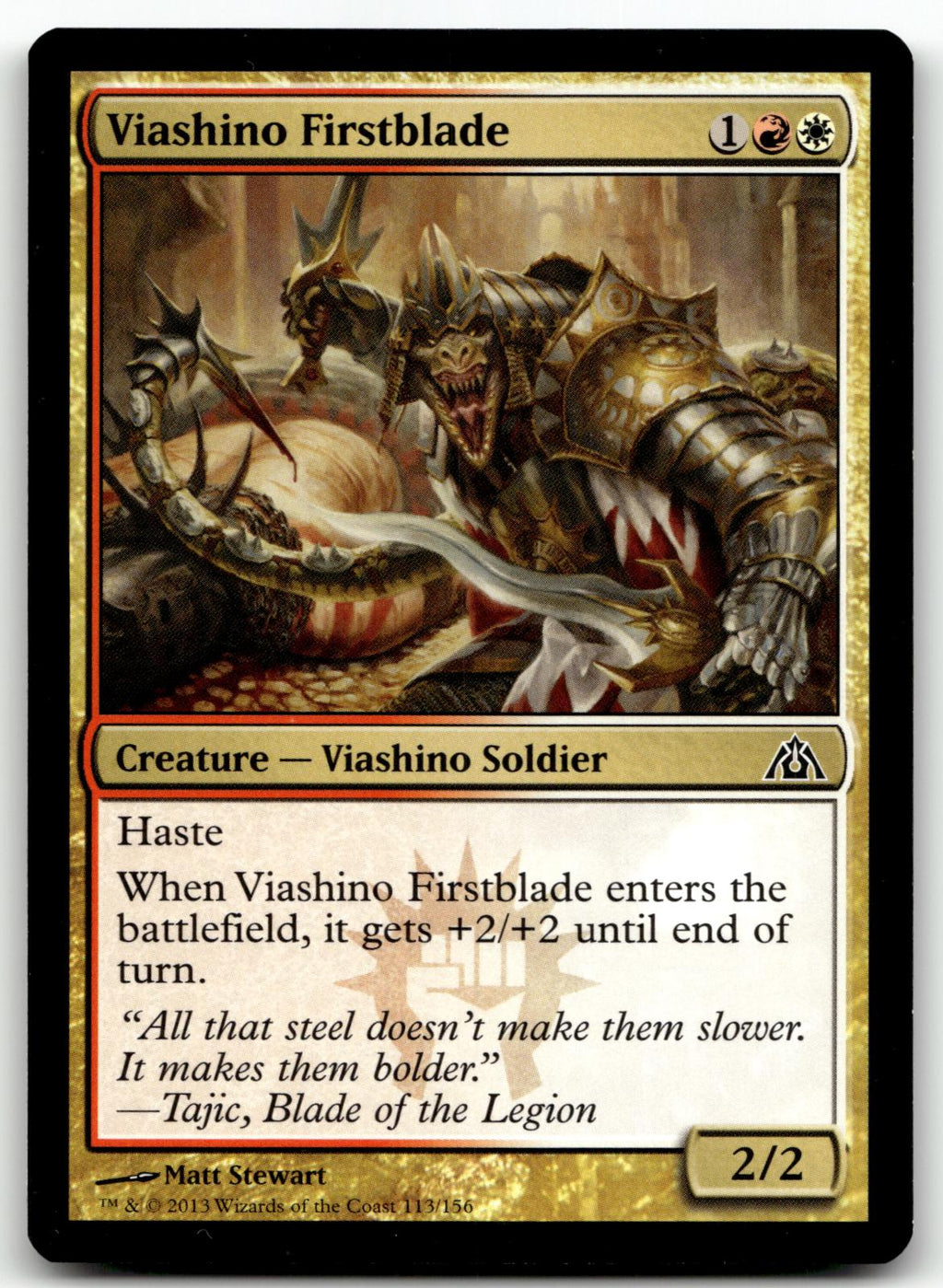 Viashino Firstblade 113 Common Dragon's Maze Magic: The Gathering Near Mint