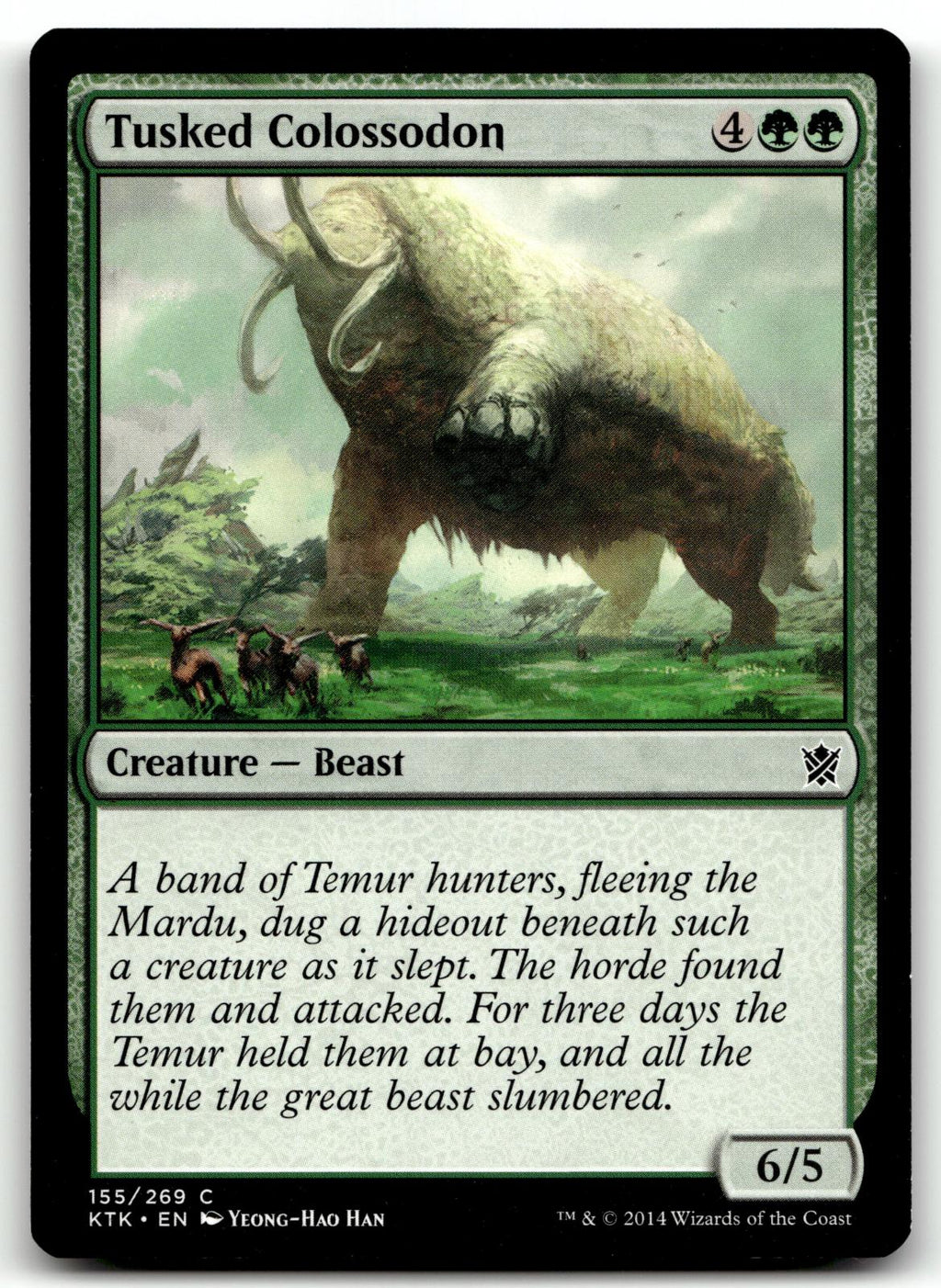 Tusked Colossodon 155 Common Khans of Tarkir Magic: The Gathering Near Mint