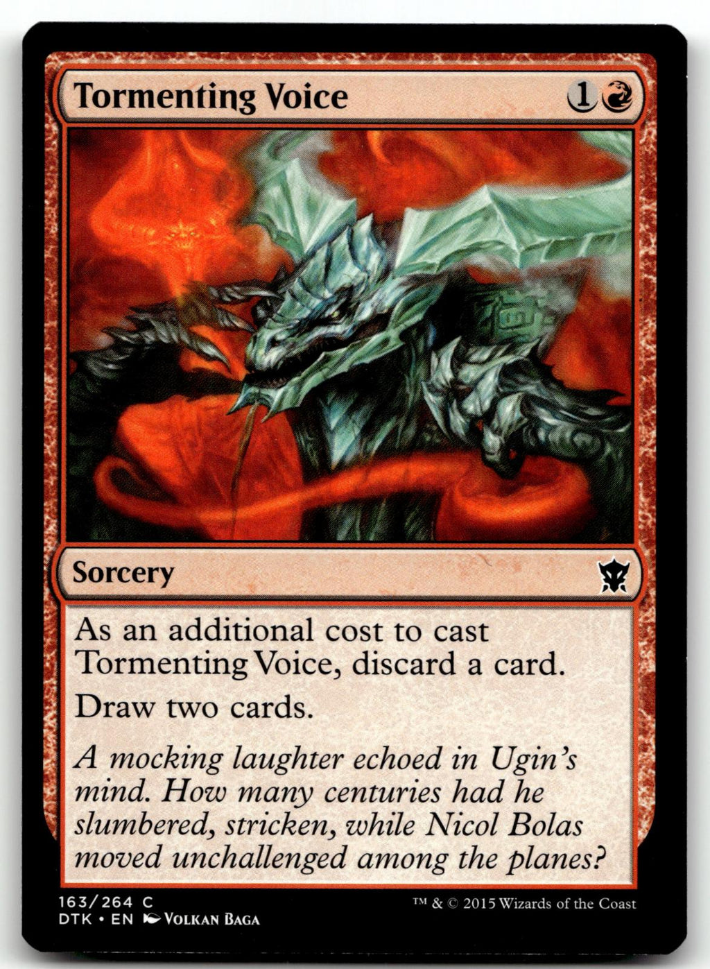 Tormenting Voice 163 Common Dragons of Tarkir Magic: The Gathering Near Mint