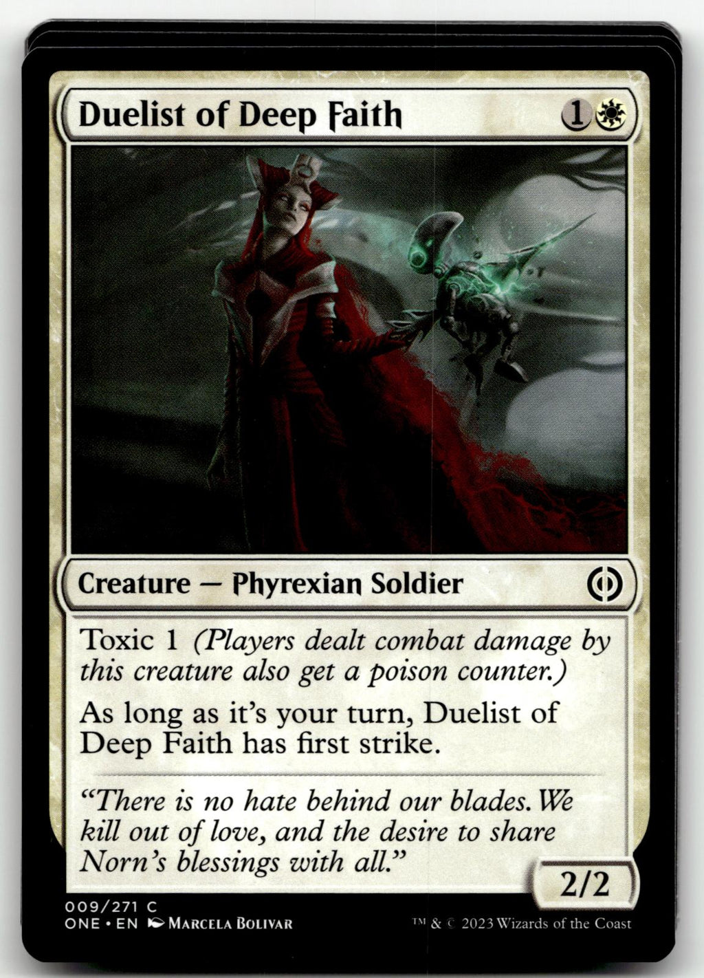 Duelist of Deep Faith 9 Common Phyrexia: All Will Be One Magic: The Gathering NM
