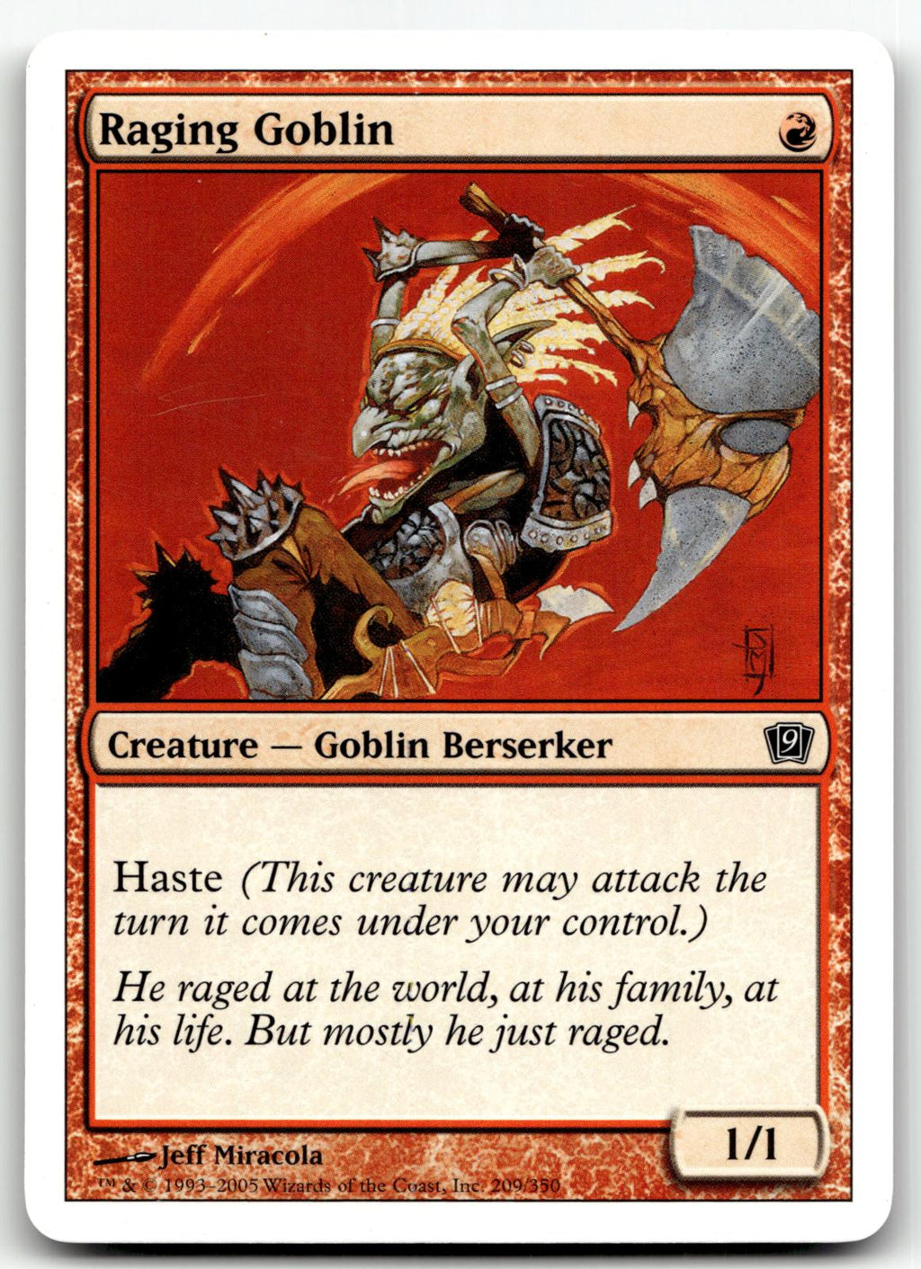 Raging Goblin 224 Common 10th Edition Magic: The Gathering Near Mint