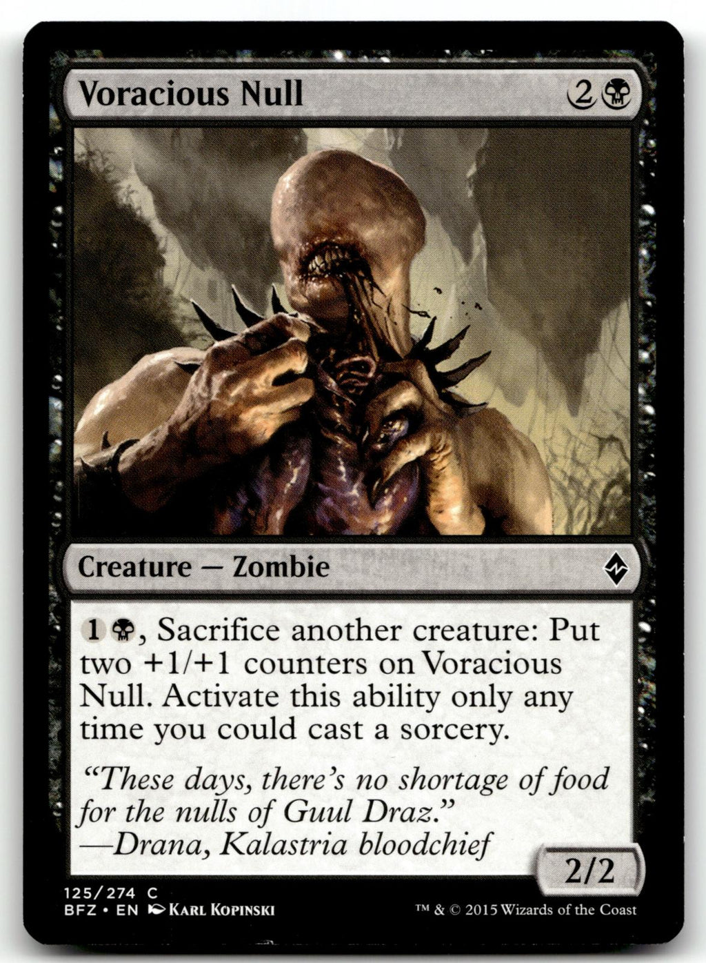 Voracious Null 125 Common Battle for Zendikar Magic: The Gathering Near Mint