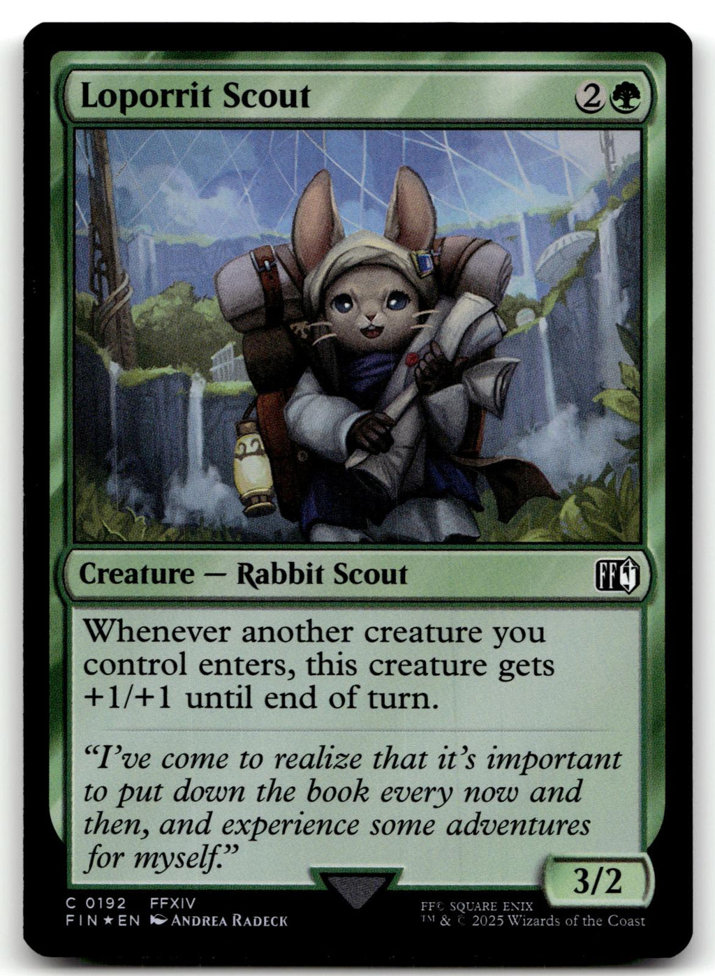 Loporrit Scout 192 Common FINAL FANTASY Magic: The Gathering Foil Near Mint