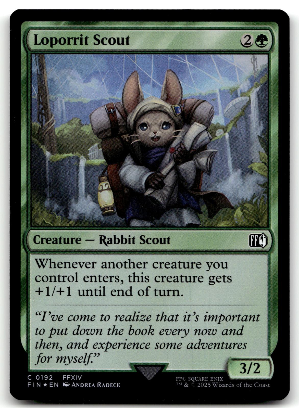 Loporrit Scout 192 Common FINAL FANTASY Magic: The Gathering Foil Near Mint