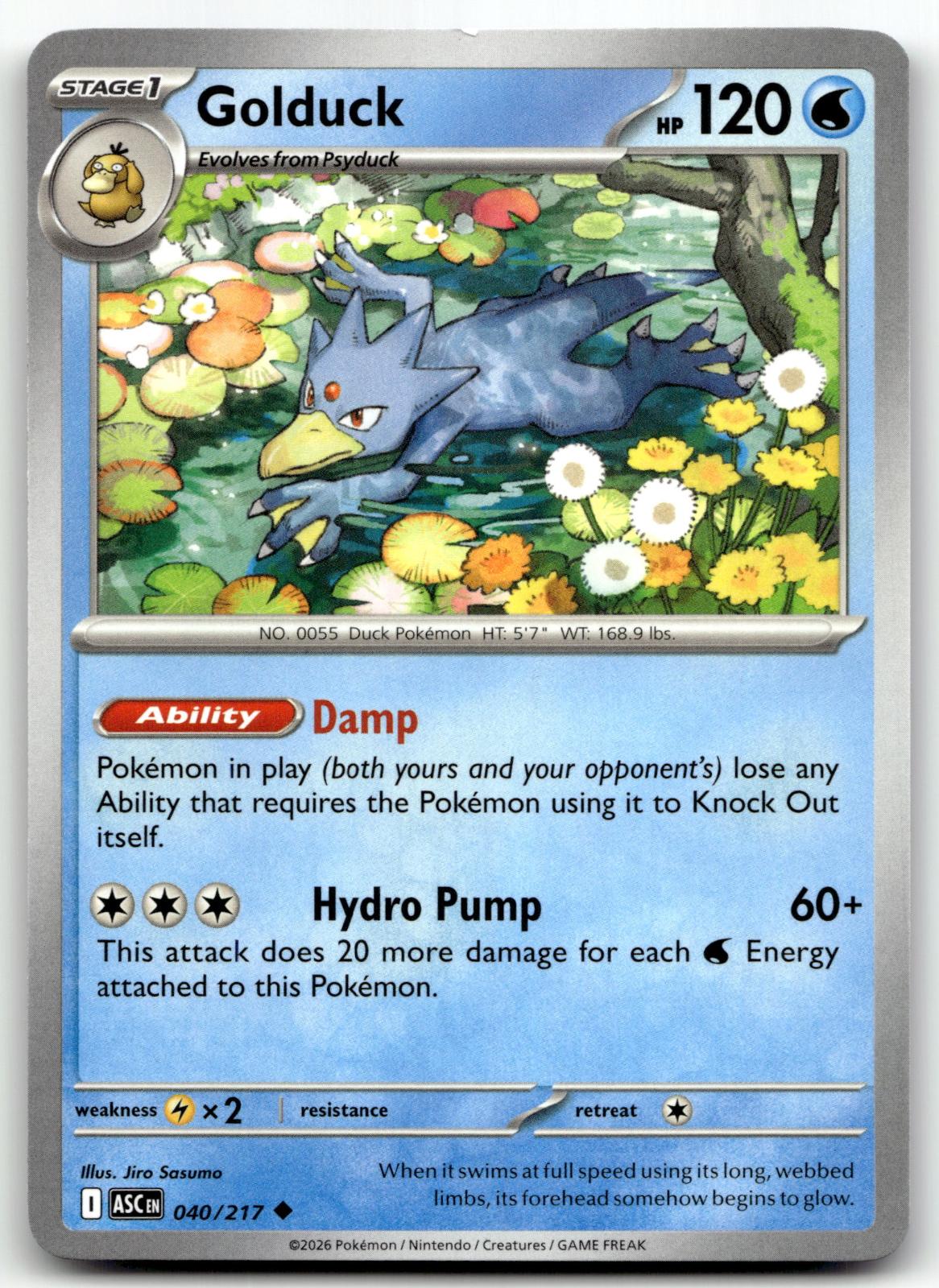 Golduck 040/217 Uncommon Ascended Heroes Pokemon Near Mint