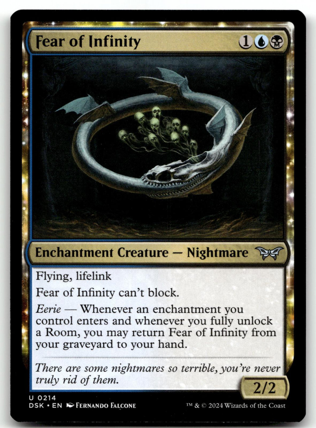Fear of Infinity 214 Uncommon Duskmourn: House of Horror Magic: The Gathering NM