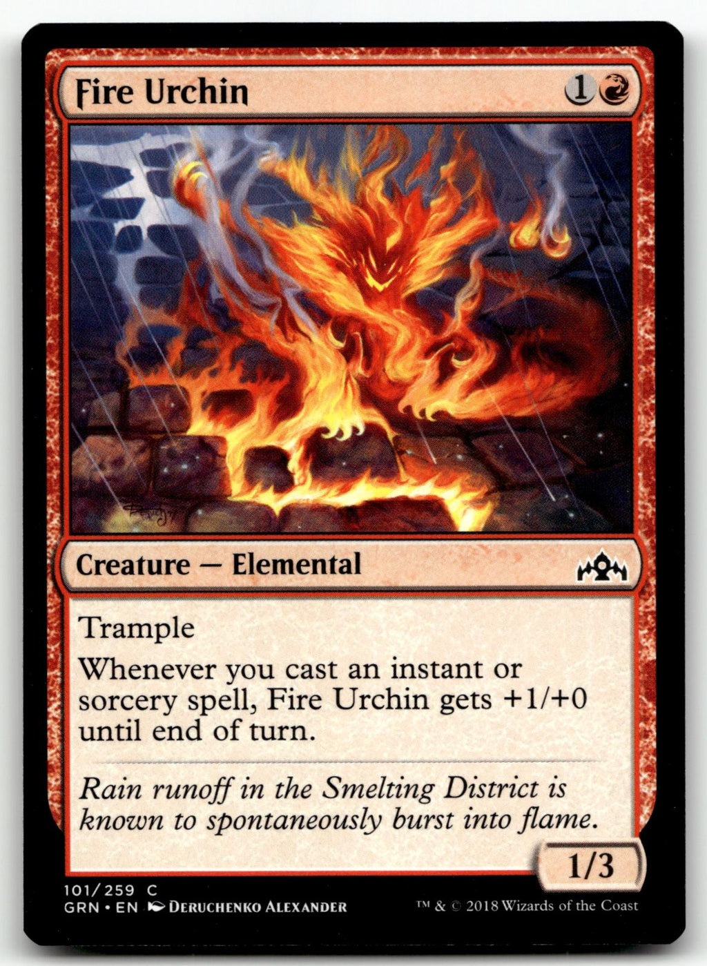Fire Urchin 101 Common Guilds of Ravnica Magic: The Gathering Near Mint