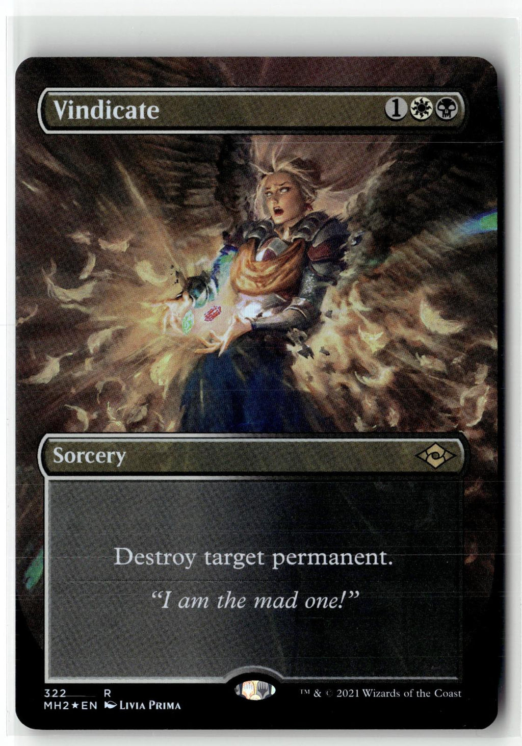 Vindicate (Borderless) 322 Rare Modern Horizons 2 Magic: The Gathering Foil NM