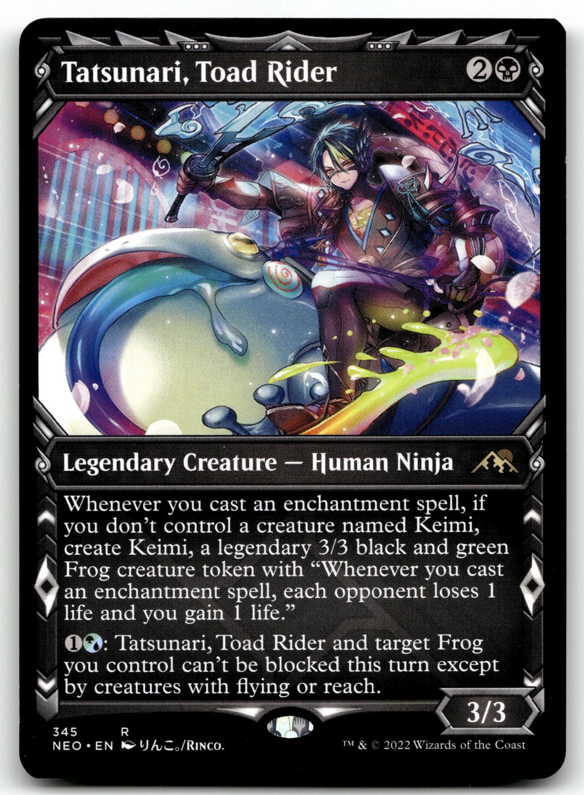 Tatsunari, Toad Rider (Showcase) 345 Kamigawa: Neon Dynasty Magic: The Gathering NM