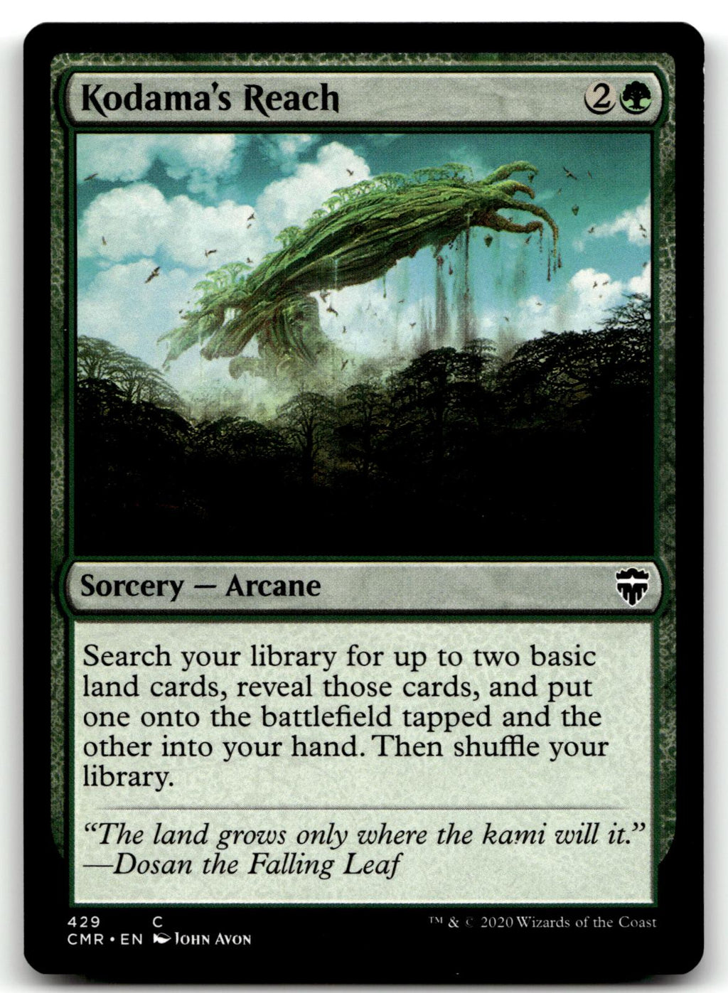 Kodama's Reach 429 Common Commander Legends Magic: The Gathering Near Mint