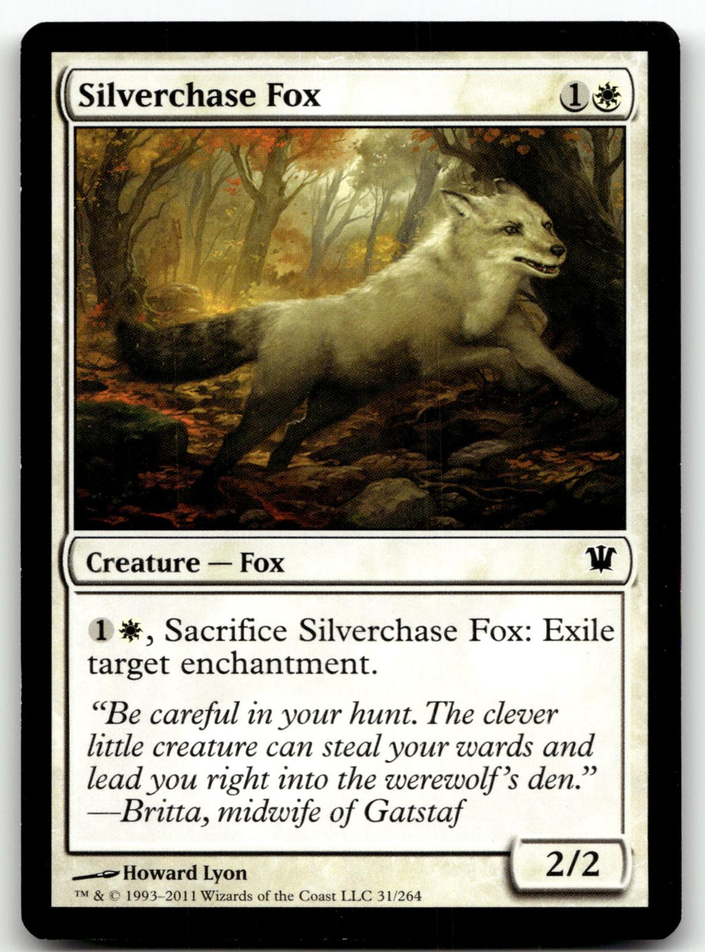 Silverchase Fox 31 Common Innistrad Magic: The Gathering Near Mint