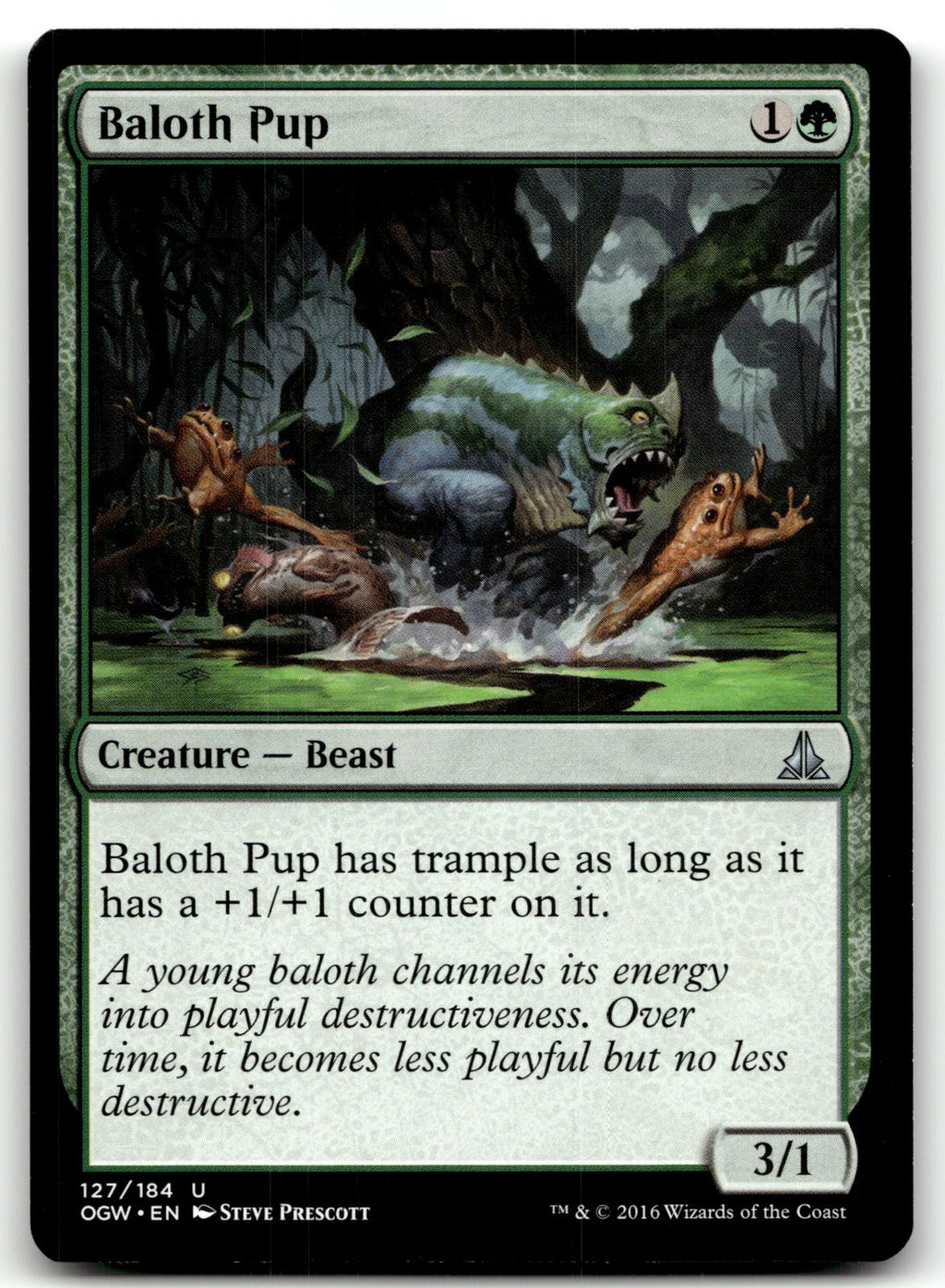 Baloth Pup 127 Uncommon Oath of the Gatewatch Magic: The Gathering Near Mint