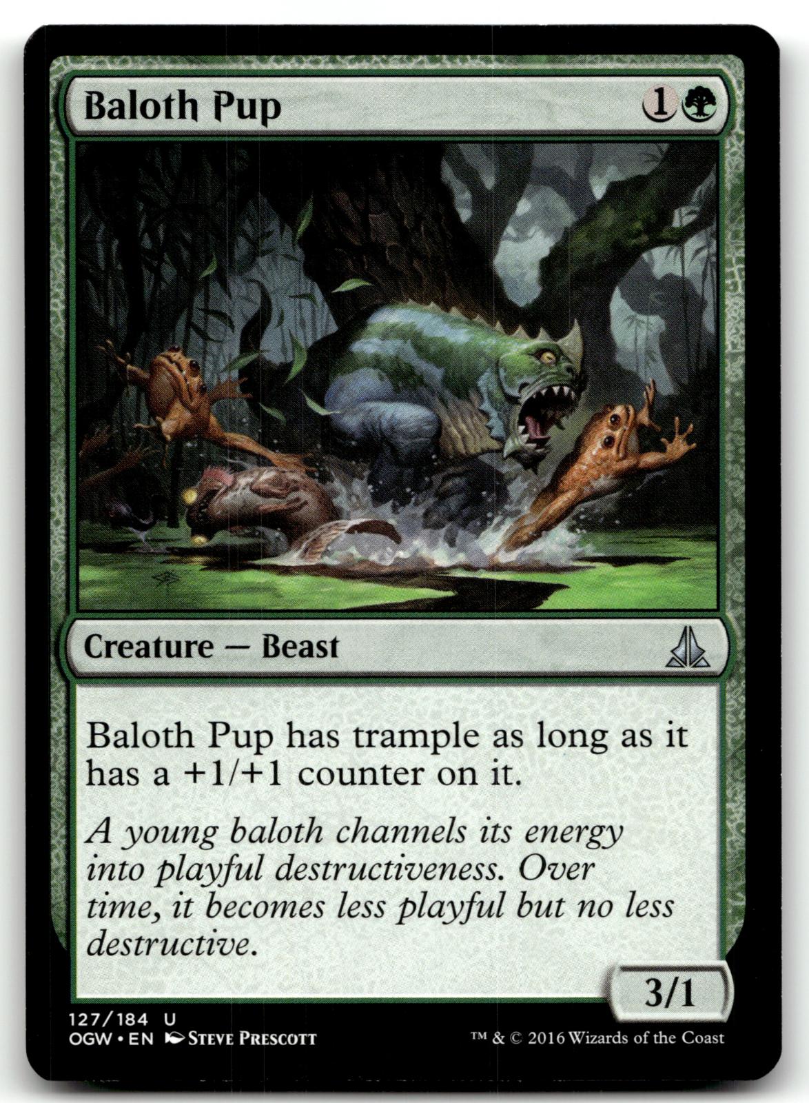 Baloth Pup 127 Uncommon Oath of the Gatewatch Magic: The Gathering Near Mint