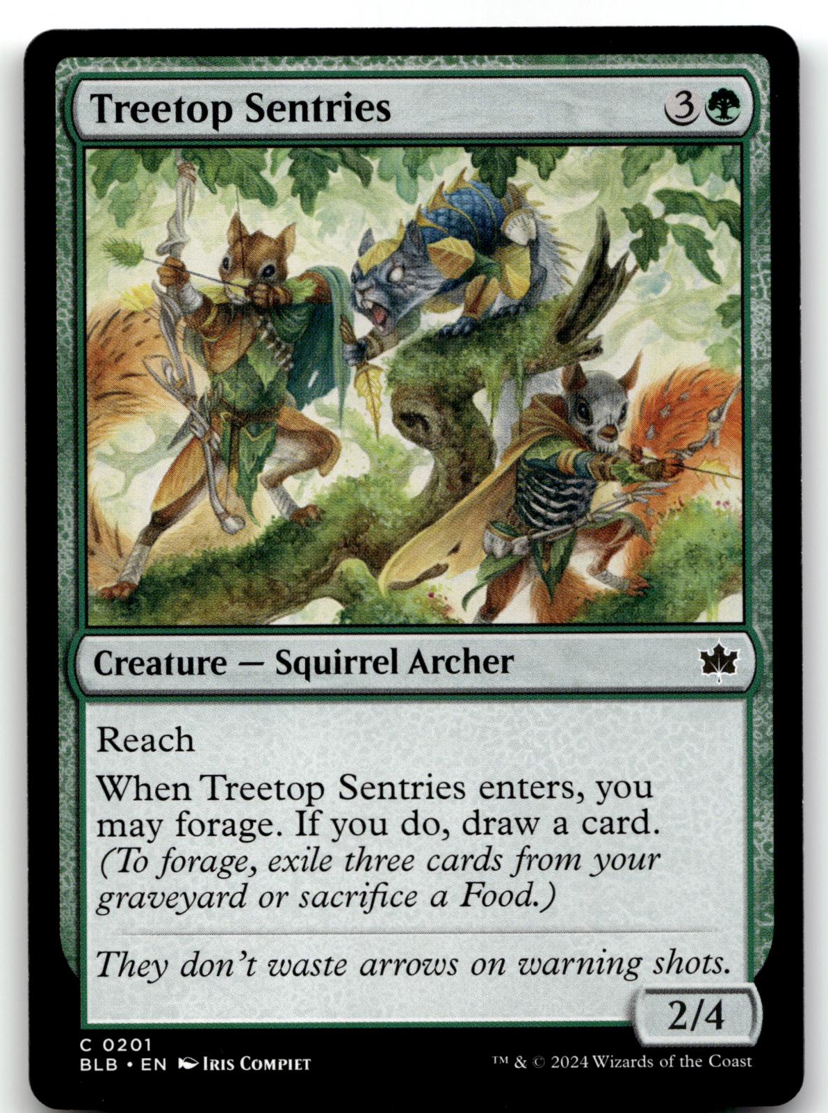 Treetop Sentries 201 Common Bloomburrow Magic: The Gathering Near Mint