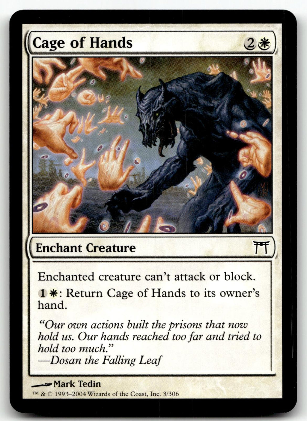 Cage of Hands 3 Common Champions of Kamigawa Magic: The Gathering Near Mint
