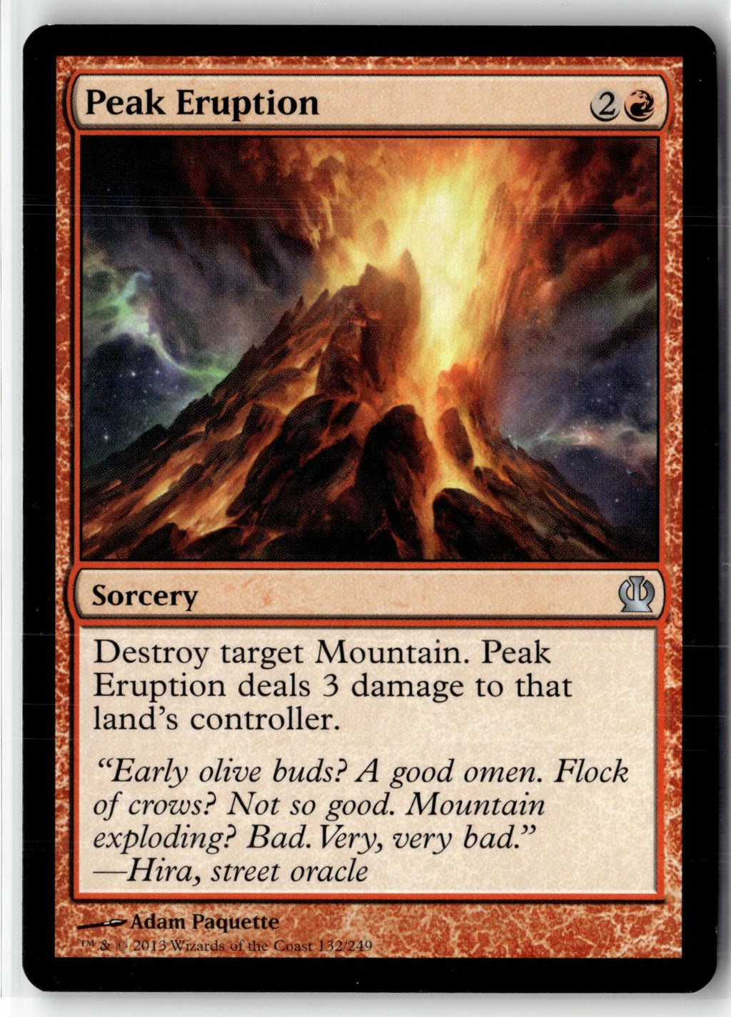 Peak Eruption 132 Uncommon Theros Magic: The Gathering Near Mint