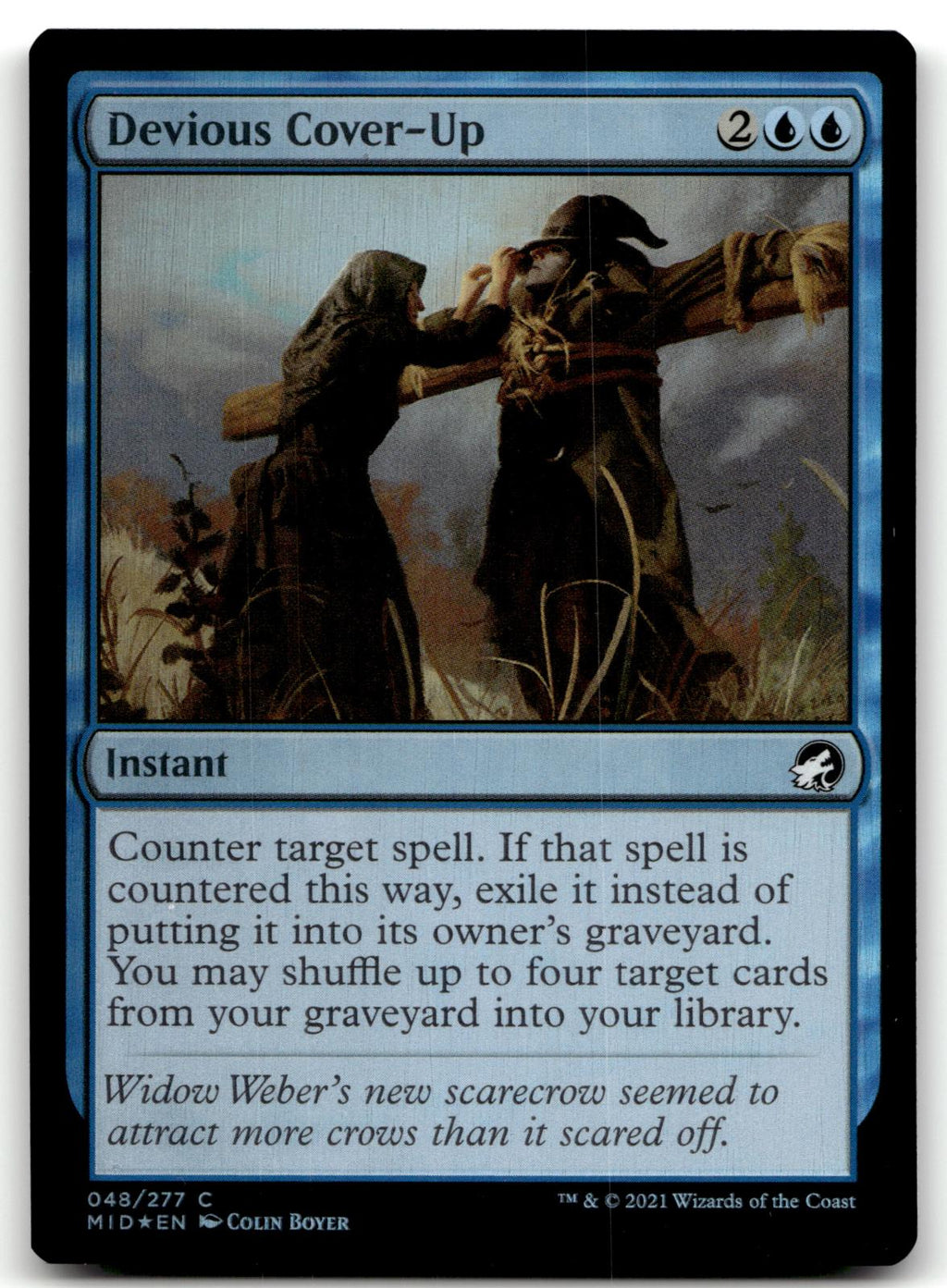Devious Cover-Up 48 Common Innistrad: Midnight Hunt Magic: The Gathering Foil NM