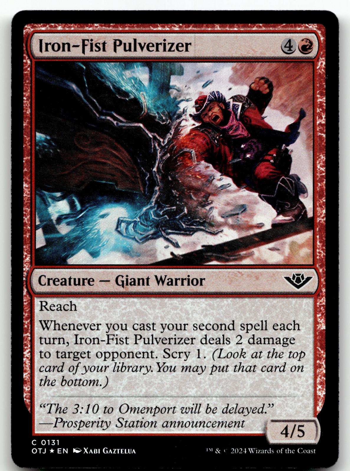 Iron-Fist Pulverizer 131 Outlaws of Thunder Junction Magic: The Gathering Foil NM