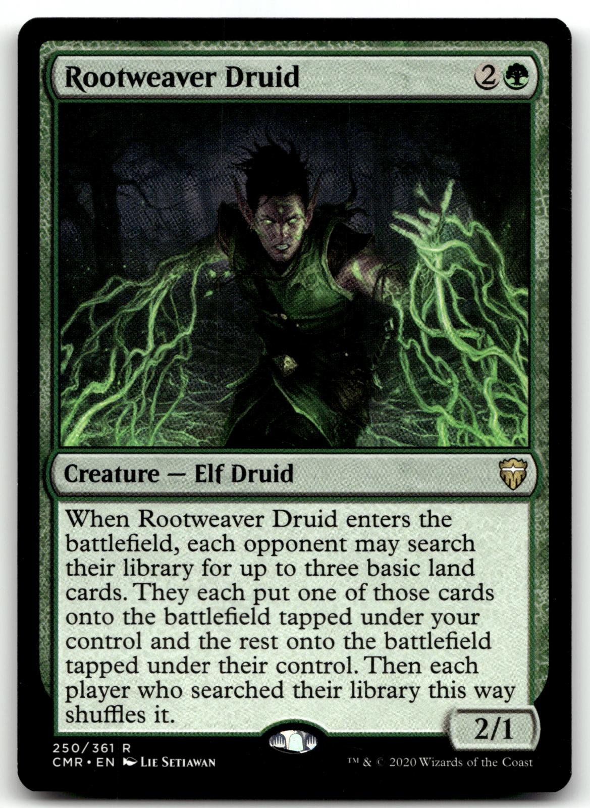 Rootweaver Druid 250 Rare Commander Legends Magic: The Gathering Near Mint