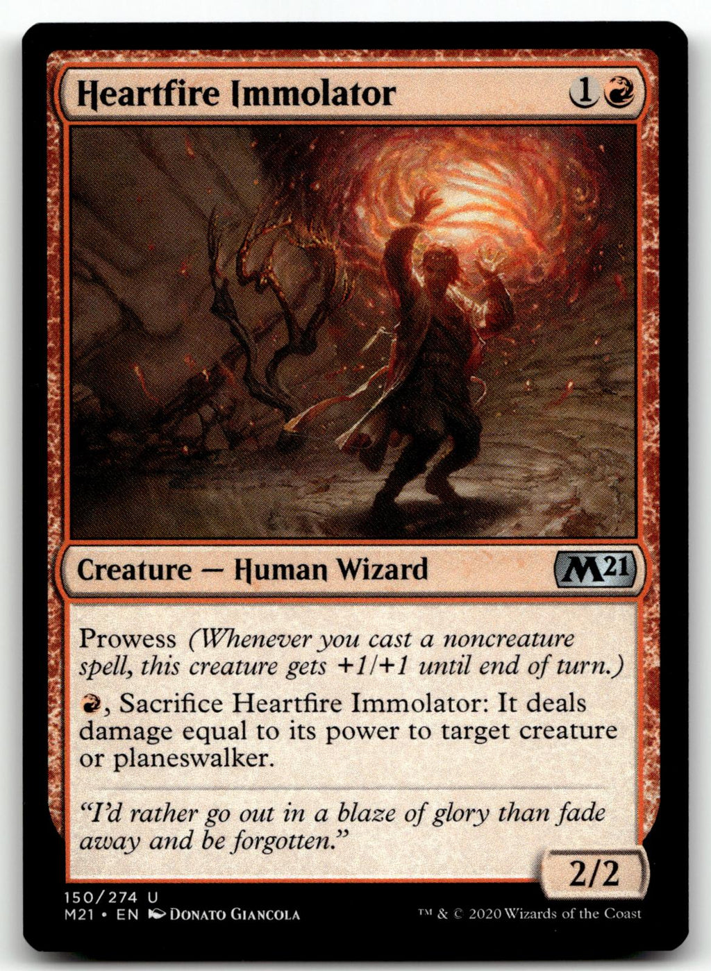 Heartfire Immolator 150 Uncommon Core Set 2021 Magic: The Gathering Near Mint