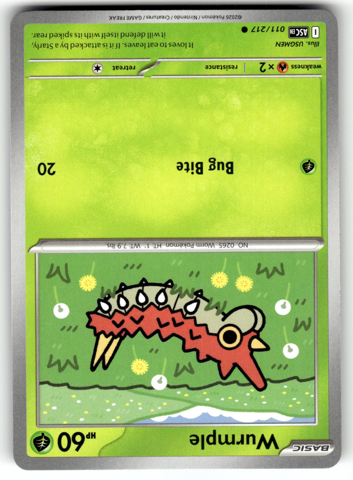 Wurmple 011/217 Common Ascended Heroes Pokemon Near Mint