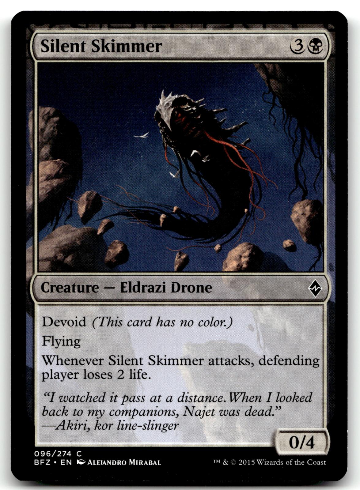 Silent Skimmer 96 Common Battle for Zendikar Magic: The Gathering Near Mint