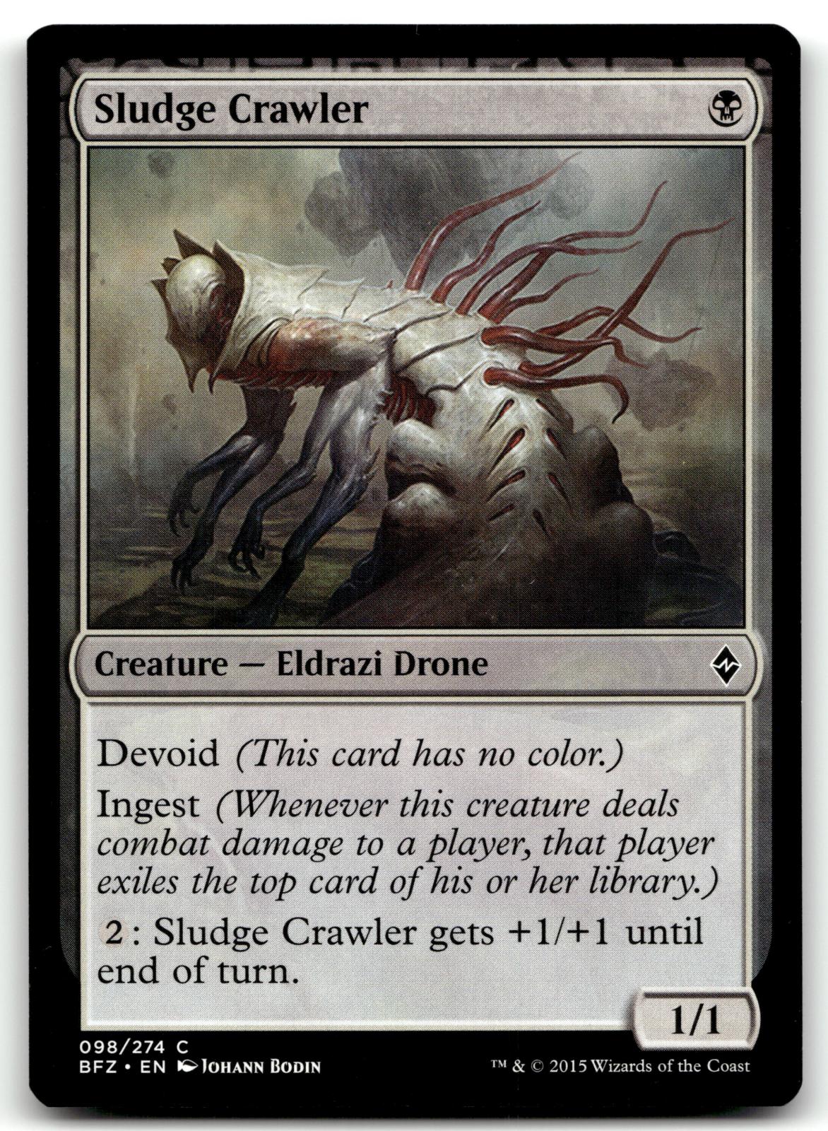 Sludge Crawler 98 Common Battle for Zendikar Magic: The Gathering Near Mint