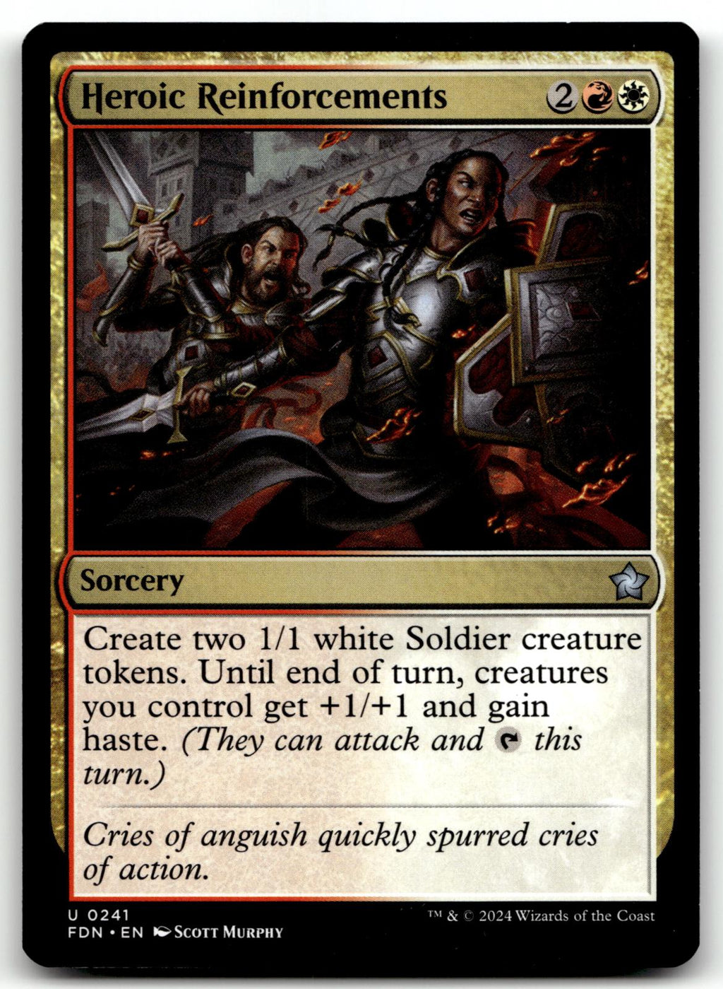Heroic Reinforcements 241 Uncommon Foundations Magic: The Gathering Near Mint