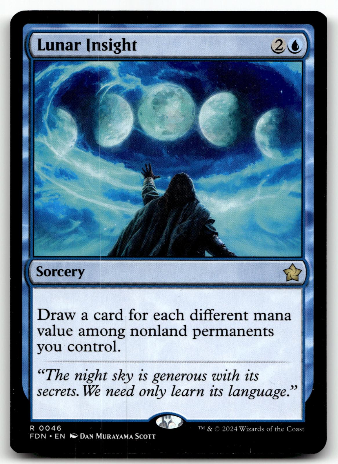 Lunar Insight 46 Rare Foundations Magic: The Gathering Near Mint