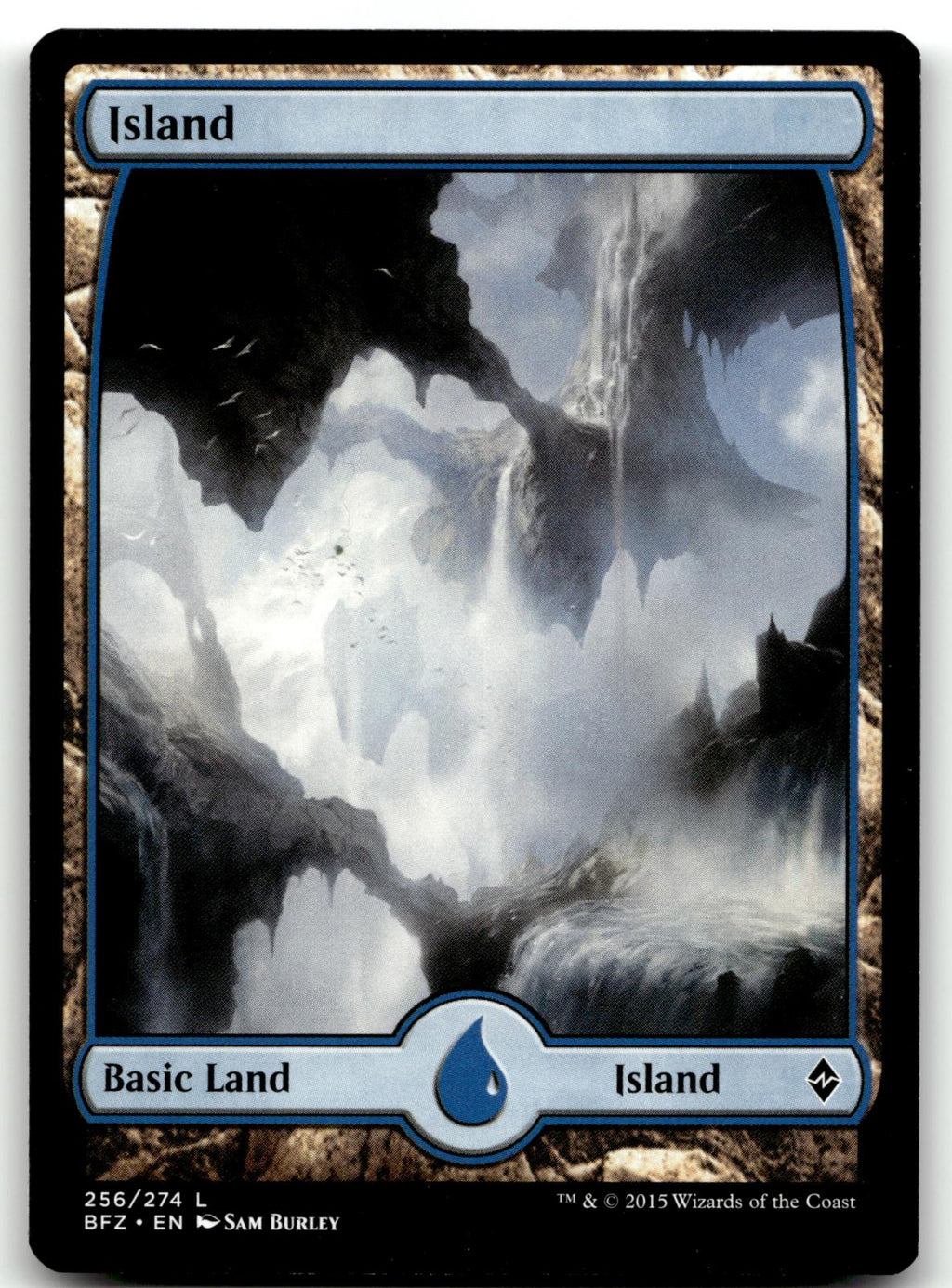 Island (256) - Full Art 256 Land Battle for Zendikar Magic: The Gathering NM