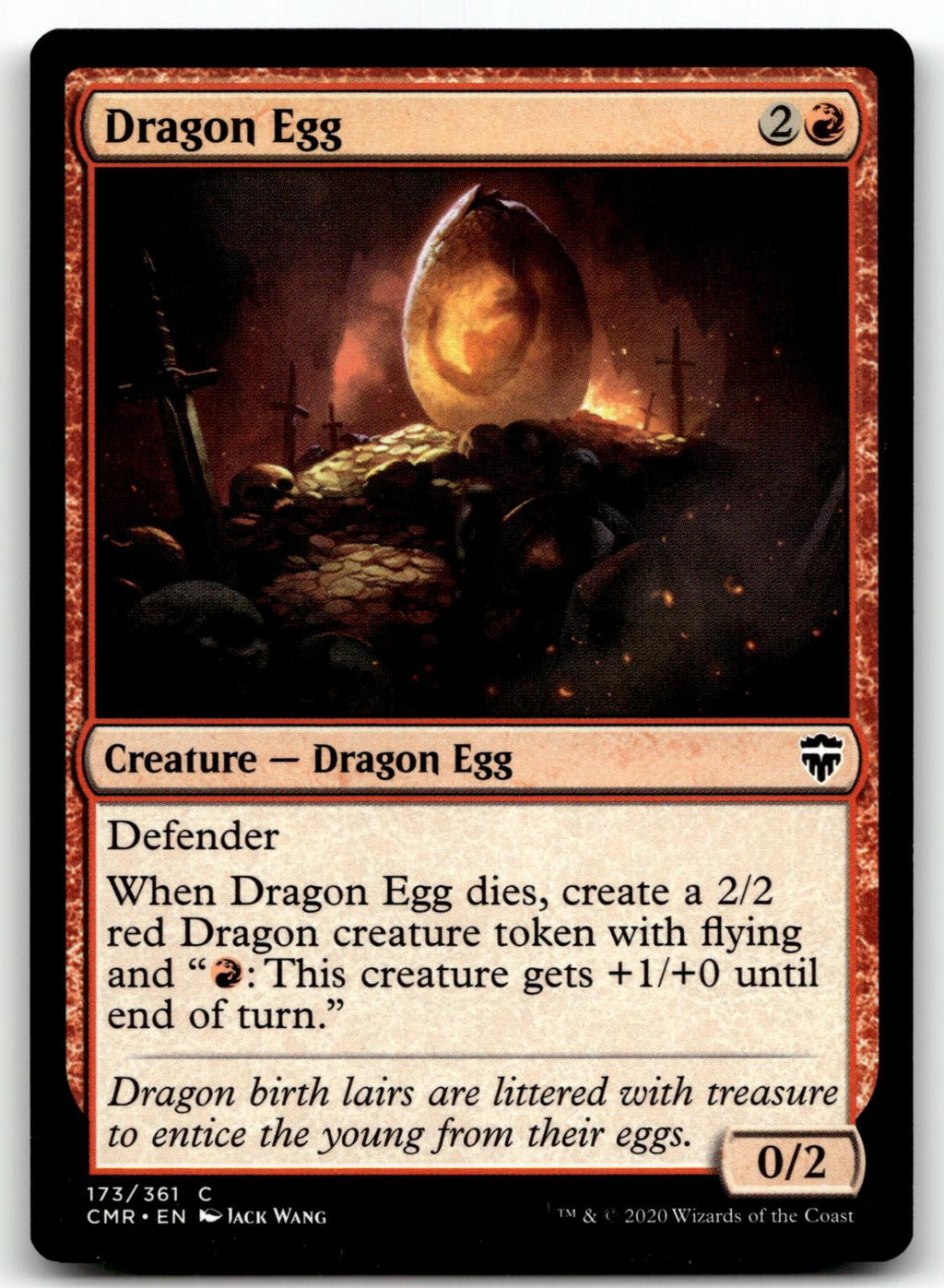 Dragon Egg 173 Common Commander Legends Magic: The Gathering Near Mint