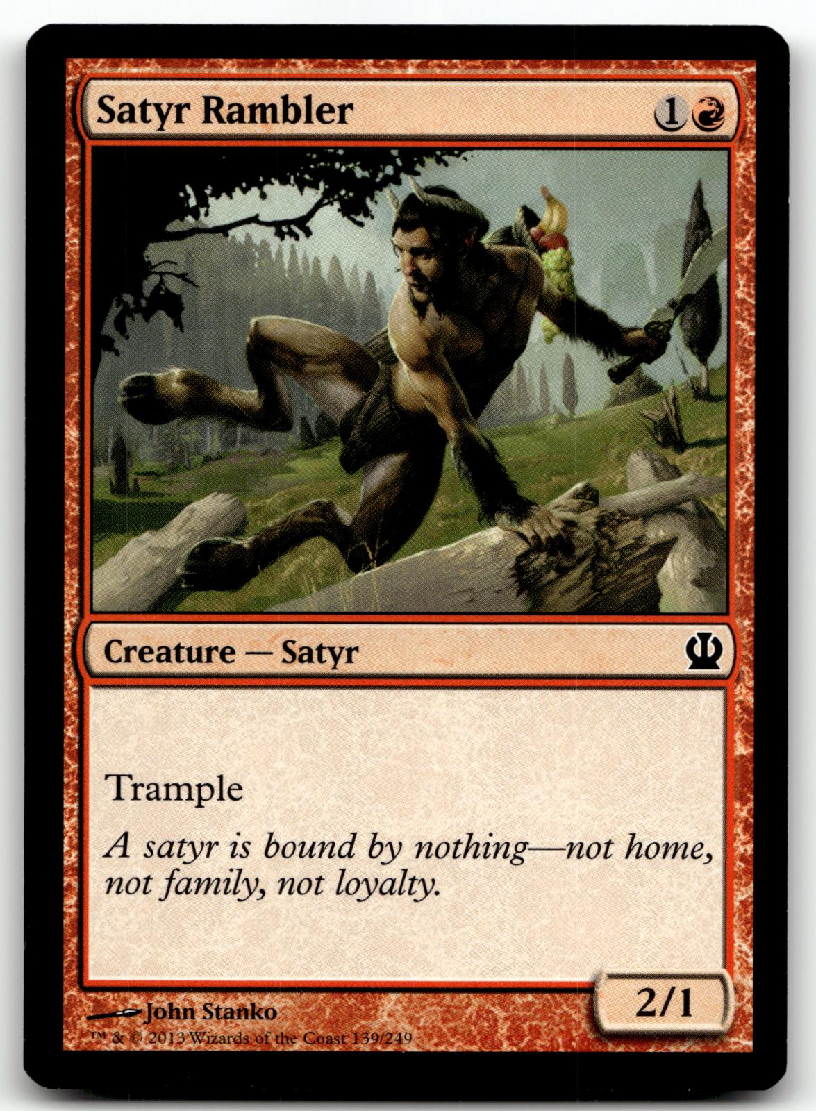 Satyr Rambler 139 Common Theros Magic: The Gathering Near Mint