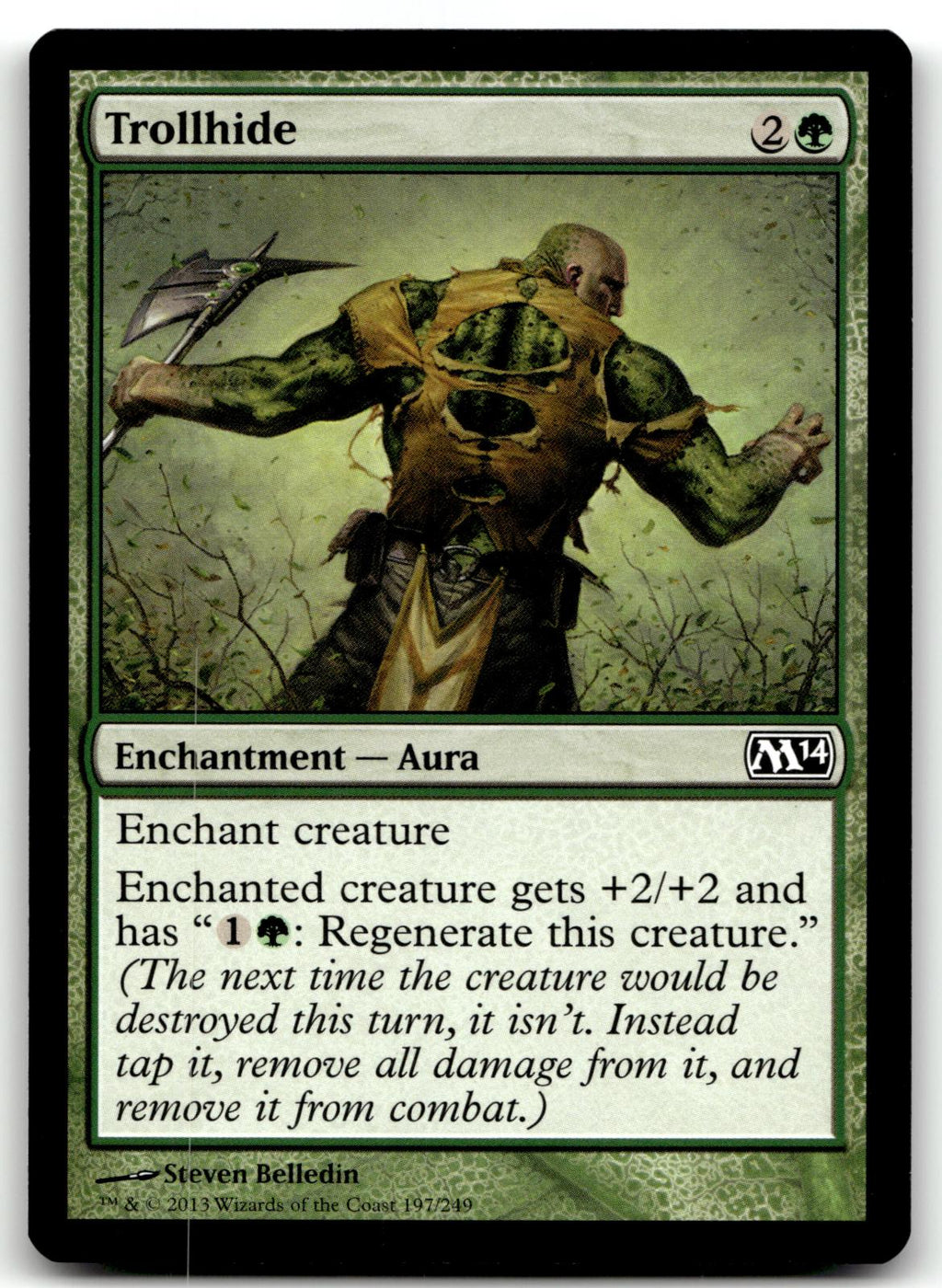 Trollhide 197 Common Magic 2014 (M14) Magic: The Gathering Near Mint
