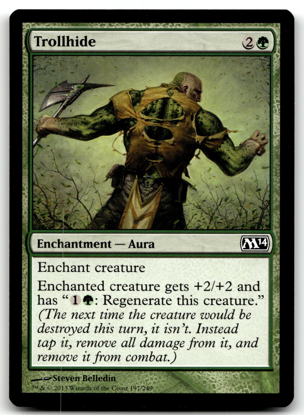 Trollhide 197 Common Magic 2014 (M14) Magic: The Gathering Near Mint